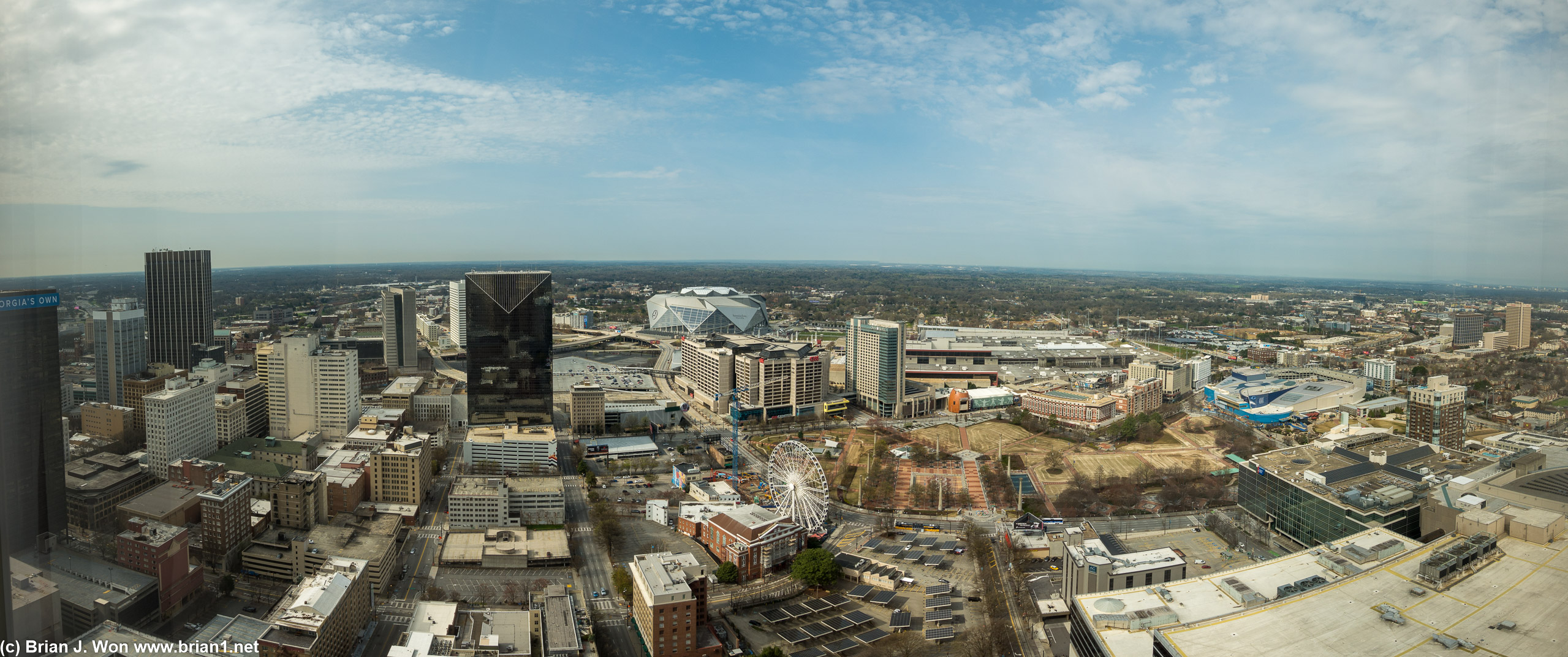 The view from the top of the Westin Peachtree Plaza.