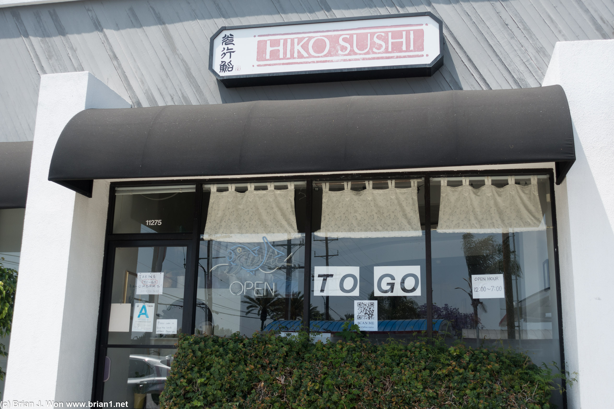 Hiko Sushi is now doing to-go.