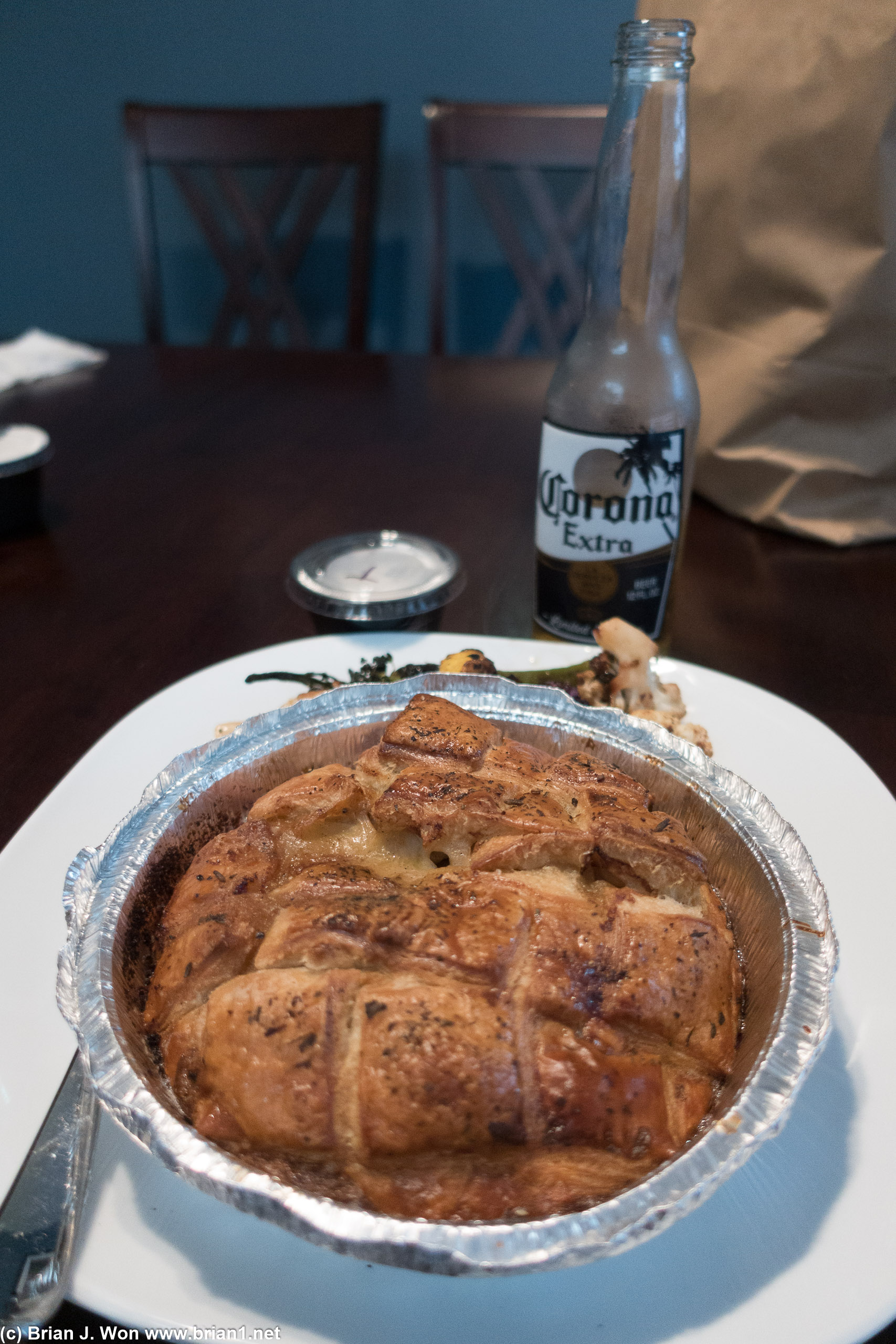 Dialogue's truffle and fried chicken pot pie.