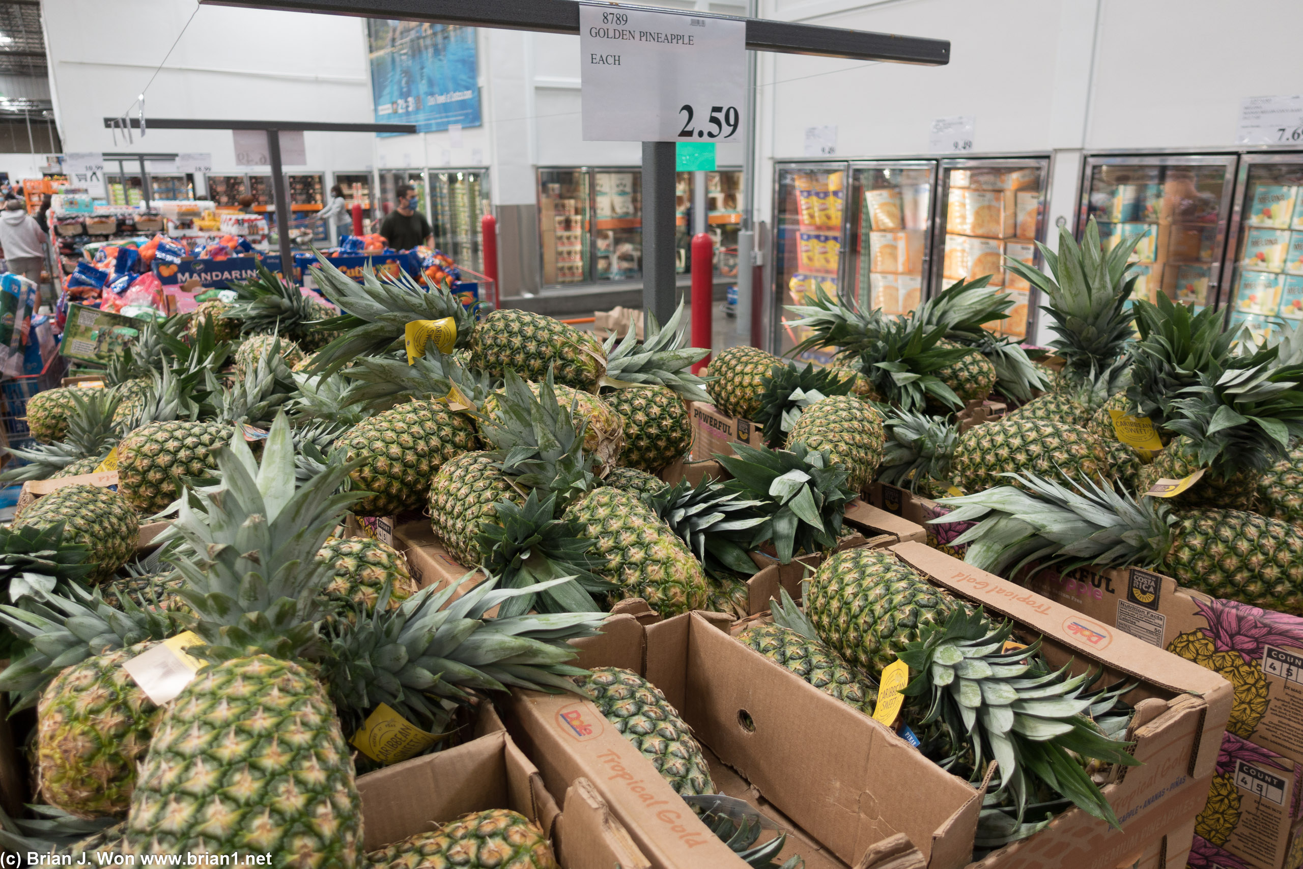 Lan Lan's favorite, pineapples. Smelled delicious!