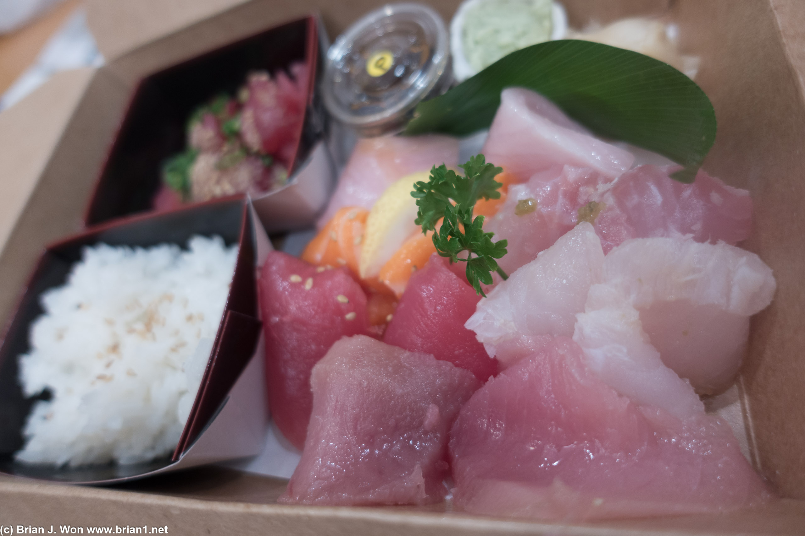 Double sashimi set from Hiko Sushi.