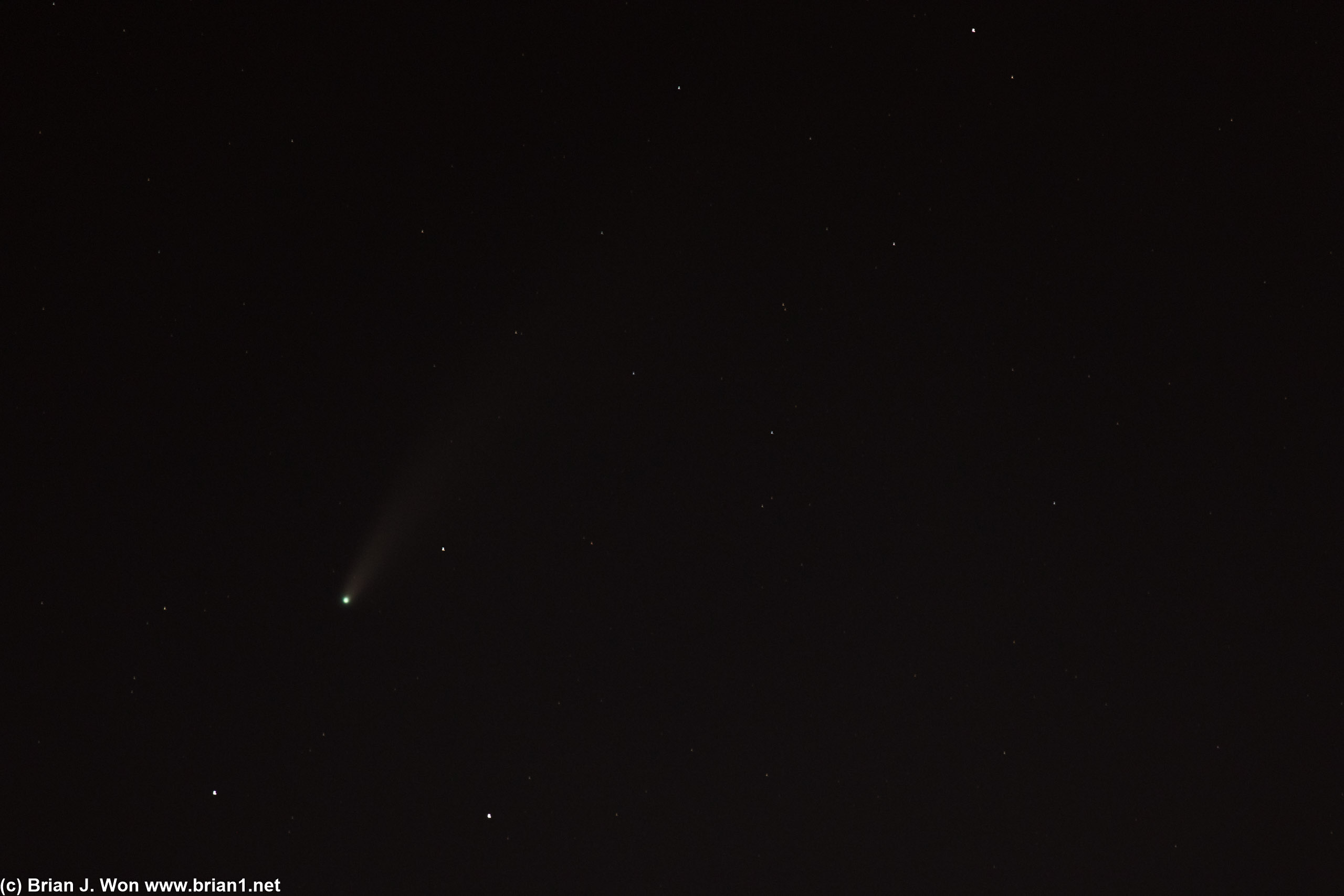 Comet NEOWISE from one of Mulholland Drive's many scenic overlooks.