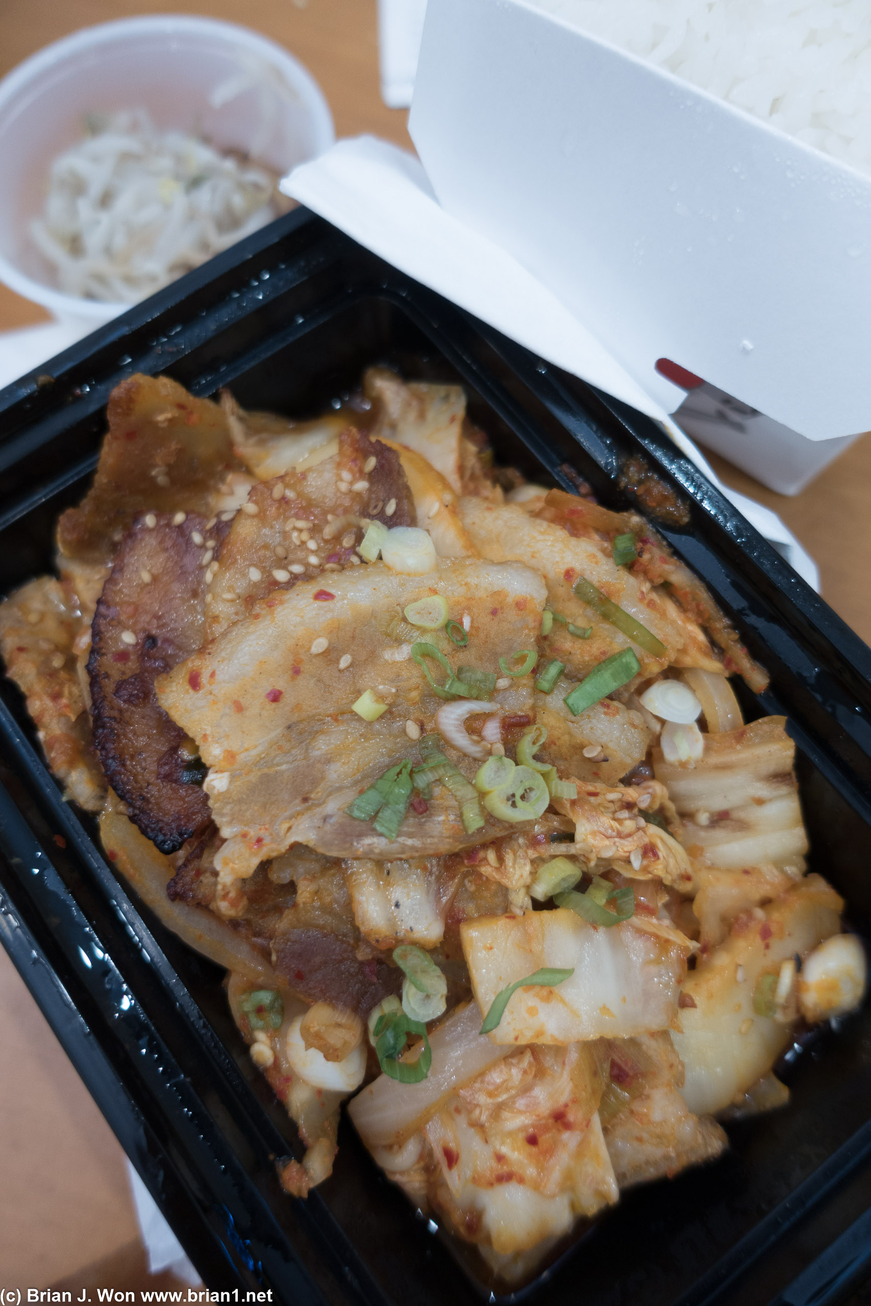Pork belly kimchi plate from Gushi. Nom!