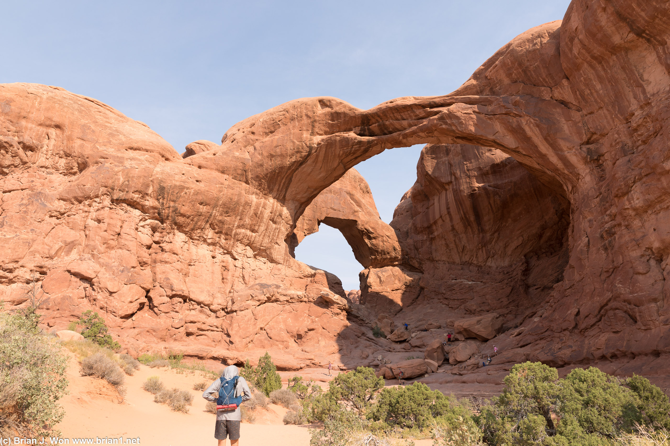 Jared leads the way to Double Arch.