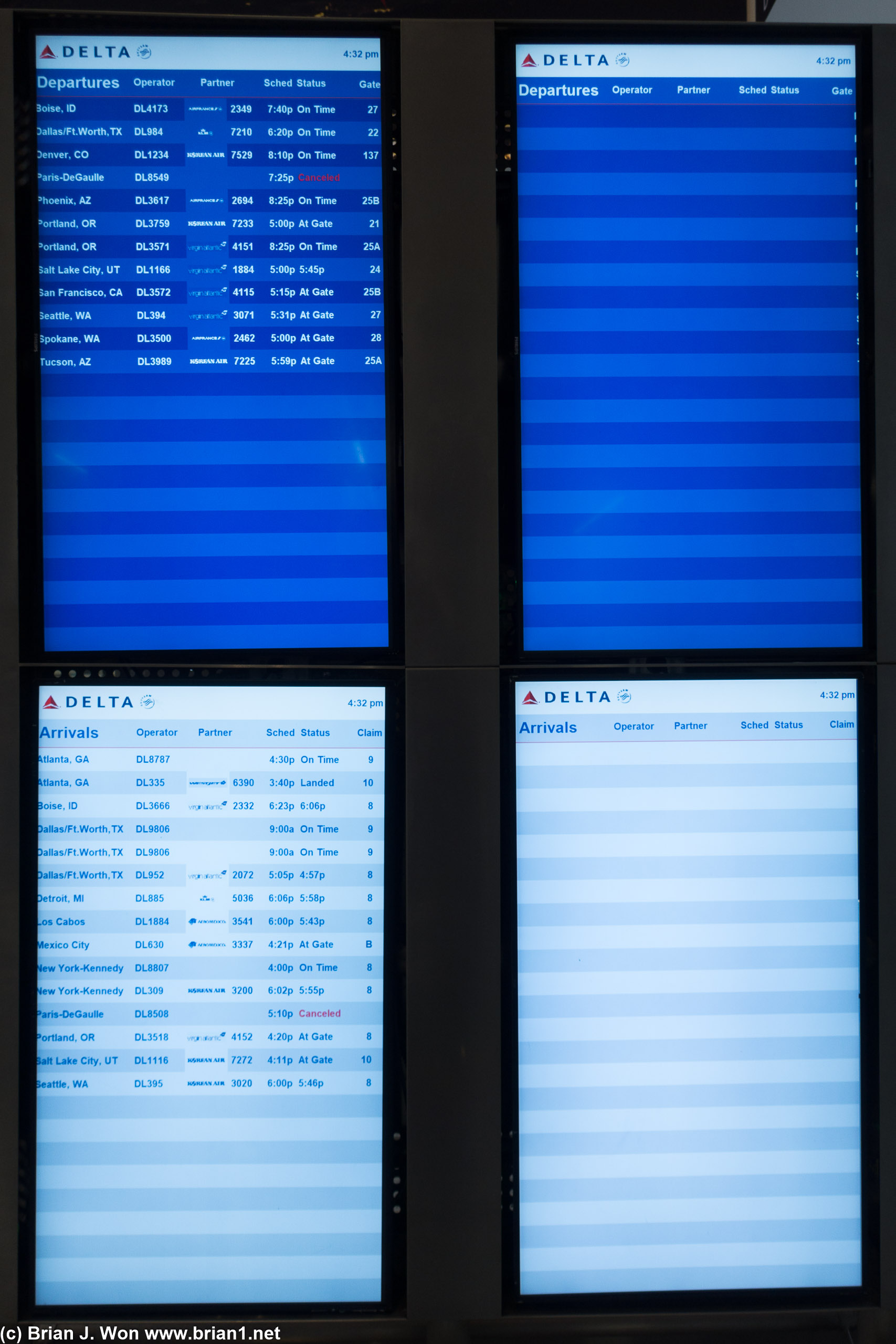 Departures and arrivals boards at LAX are depressing.