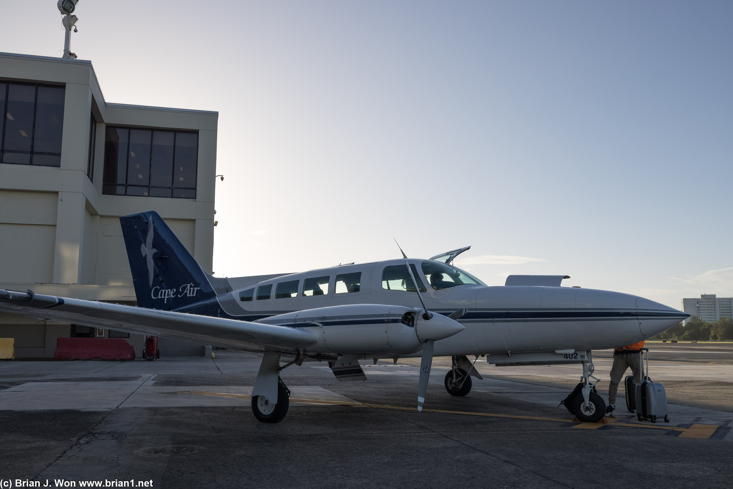 Third ride of the day, Cape Air Cessna 402C.