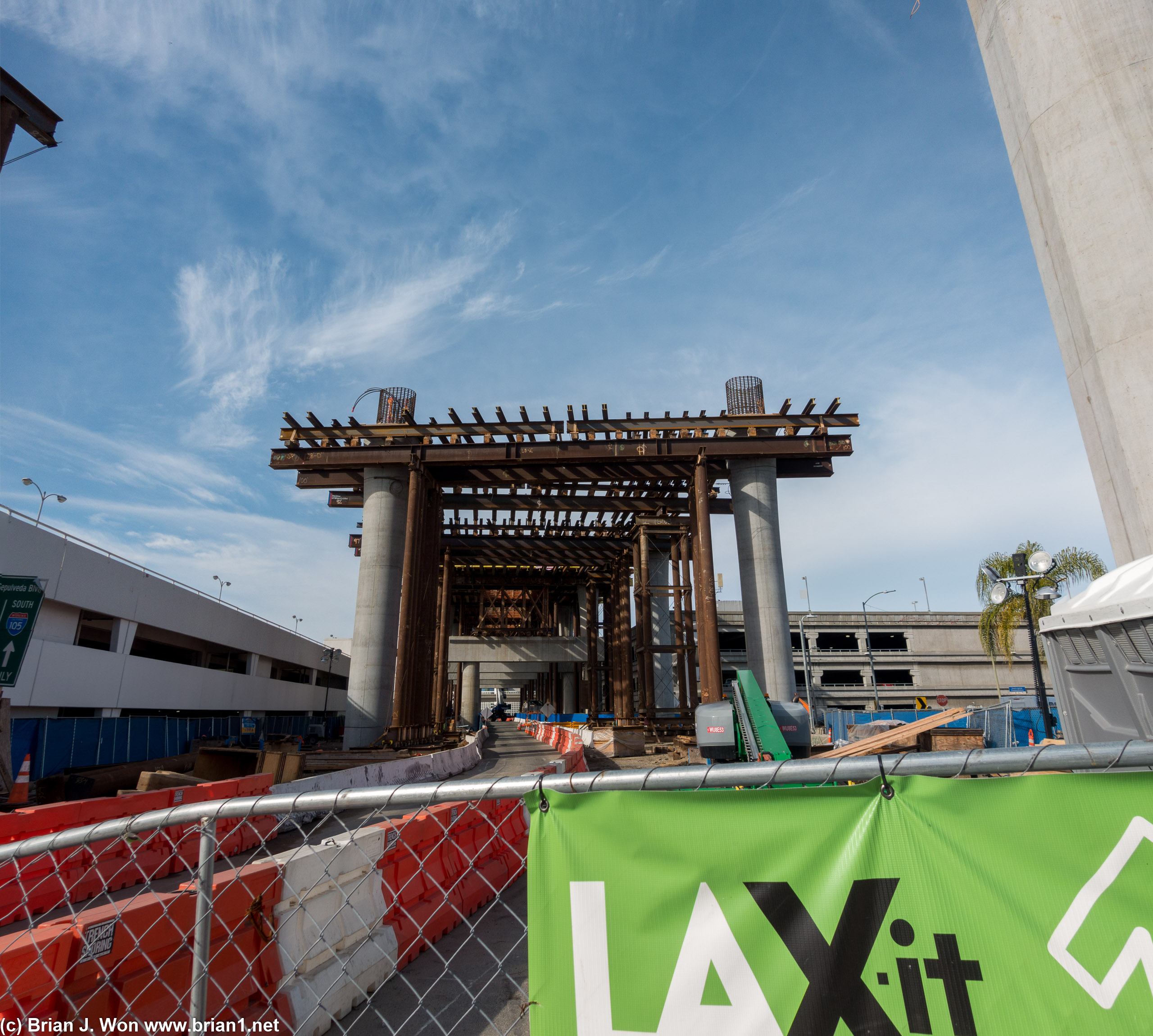 LAX peoplemover, under construction.