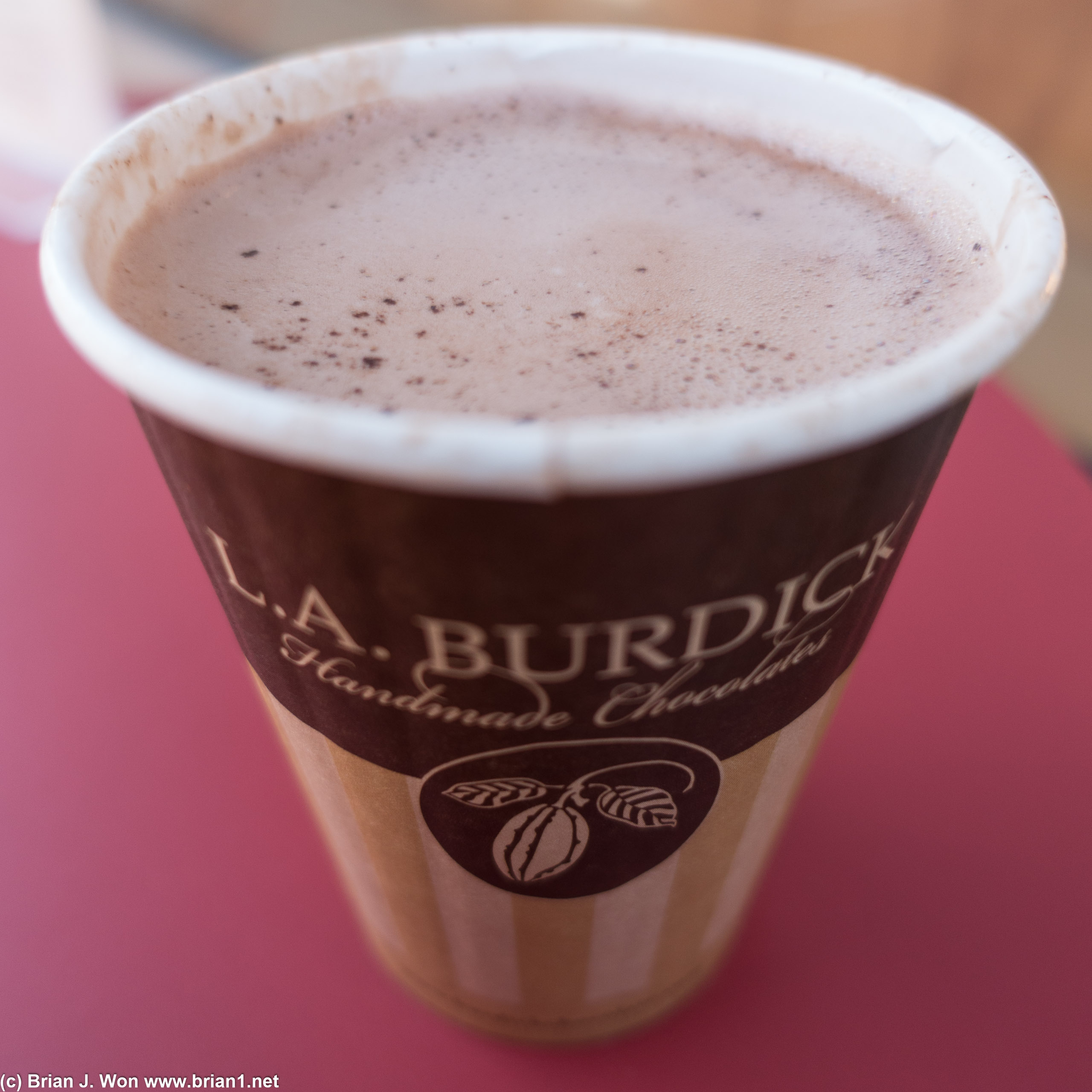 Hot chocolate at L.A. Burdick is very rich.
