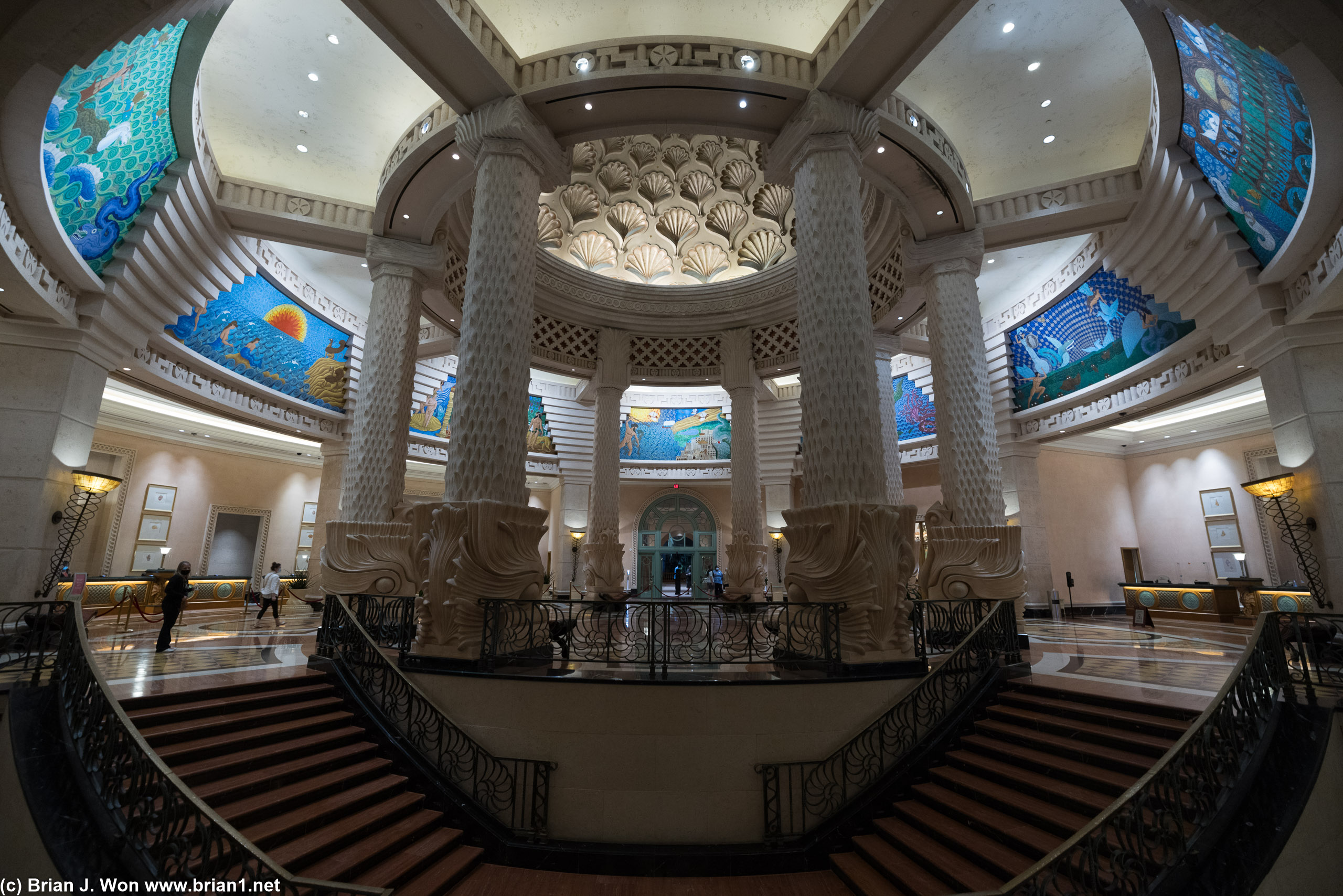 The front of the lobby.