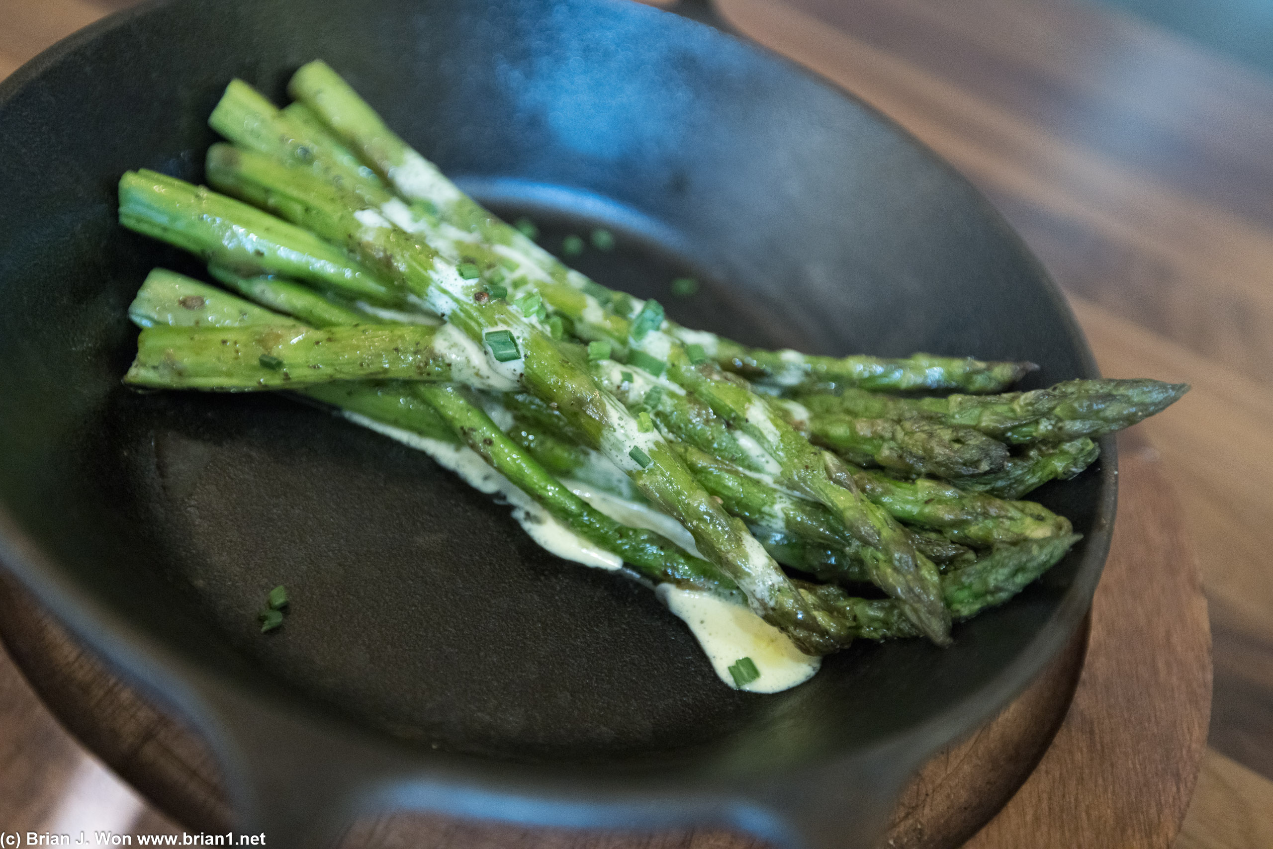 Asparagus was yum. Savory yet a little bit of lime zest.