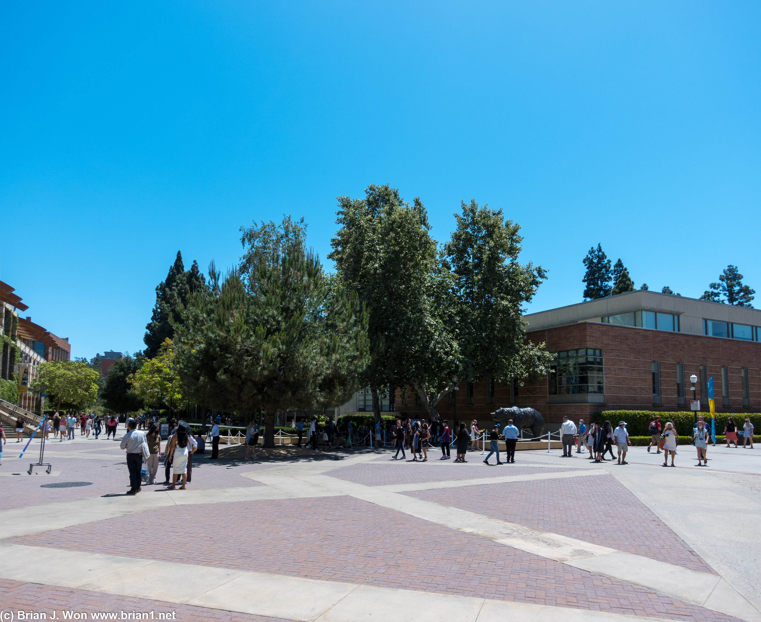 Bruin Plaza during graduation week.