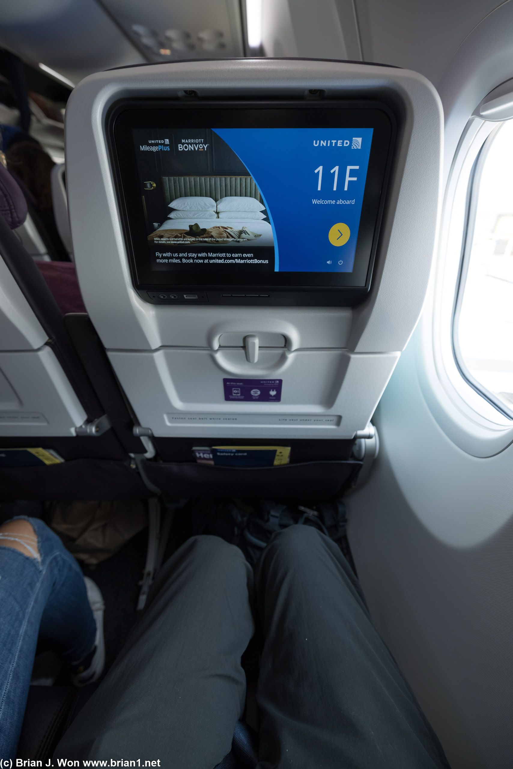 33" or so of leg room seems to be the standard for extra-legroom economy these days.