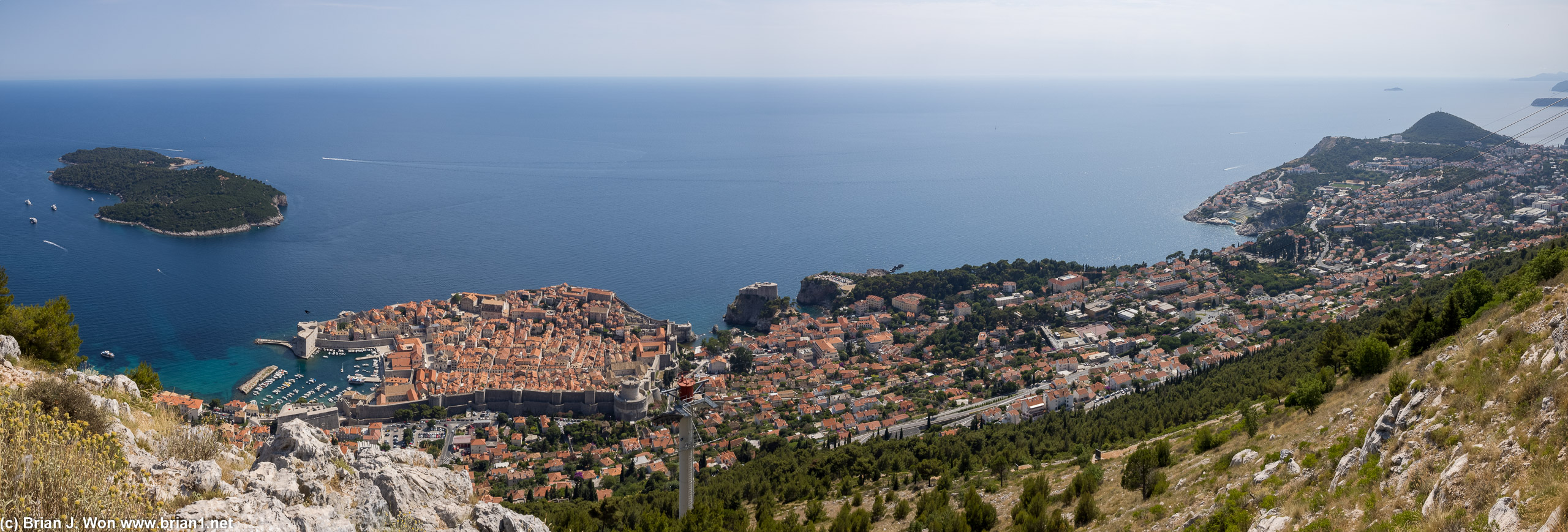 Dubrovnik, below Mt. Srd. Cable car tower visible, too.