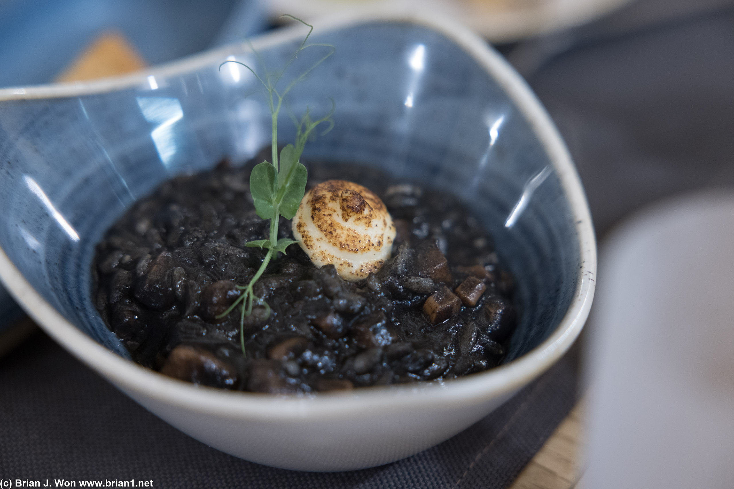 Squid ink risotto.