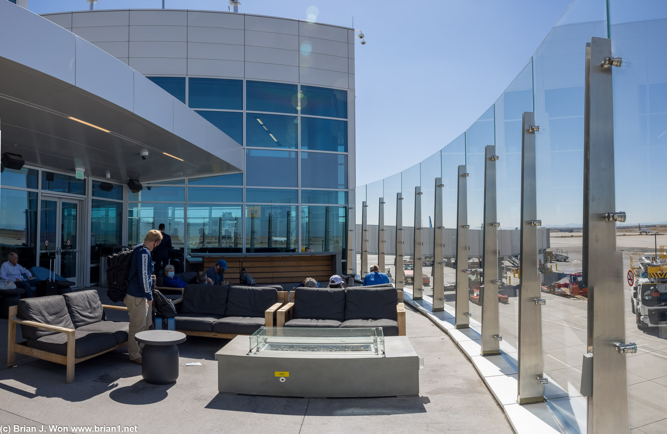 One more shot of outdoor patio at the very end of Concourse B.