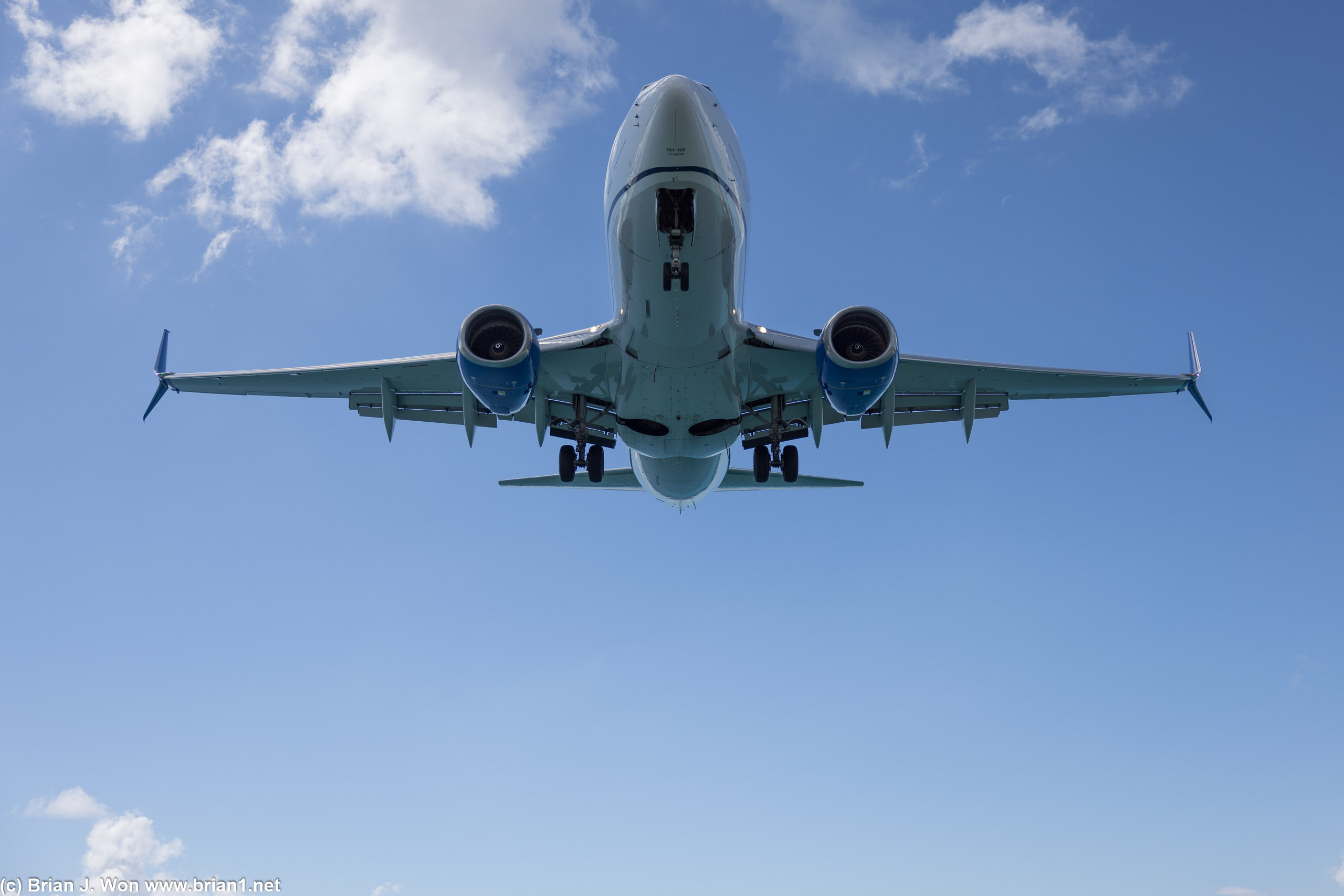 Gear down, flaps extended, about to land.