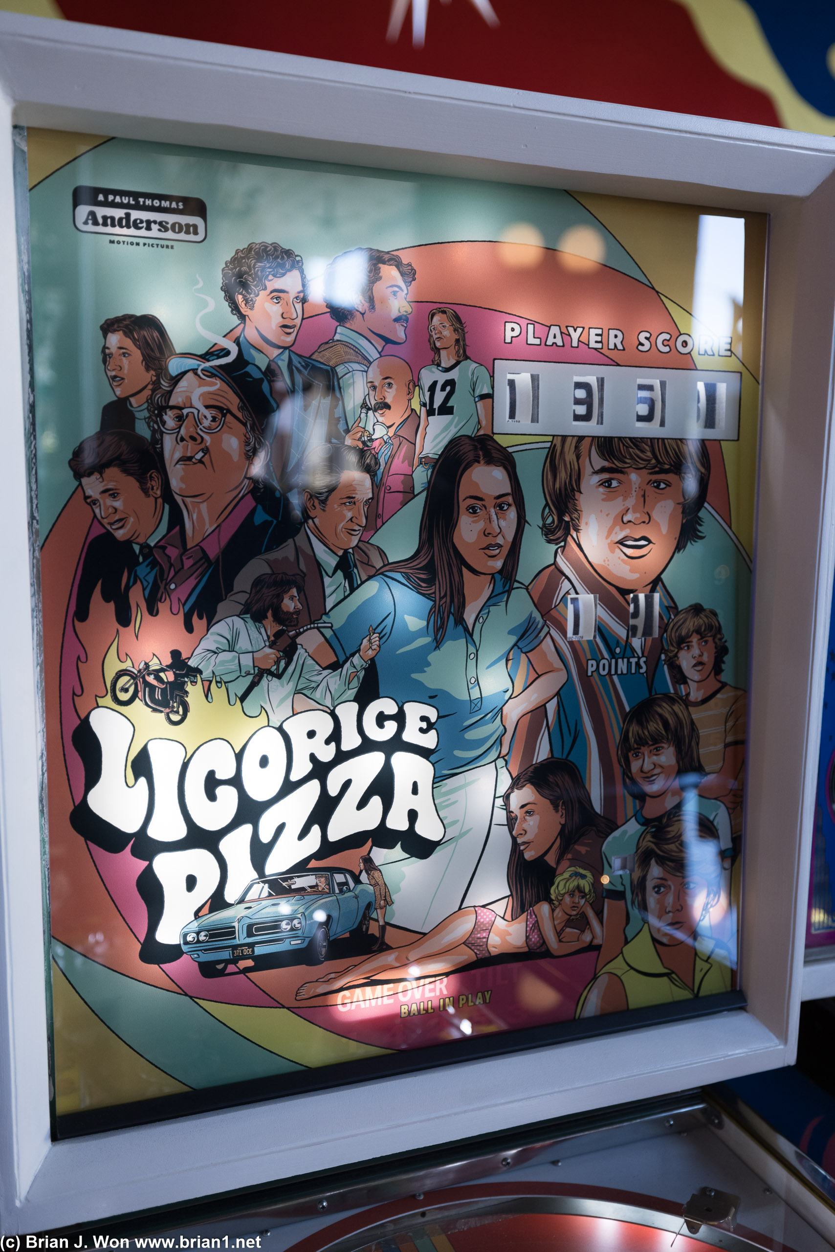 Licorice Pizza pinball machine.