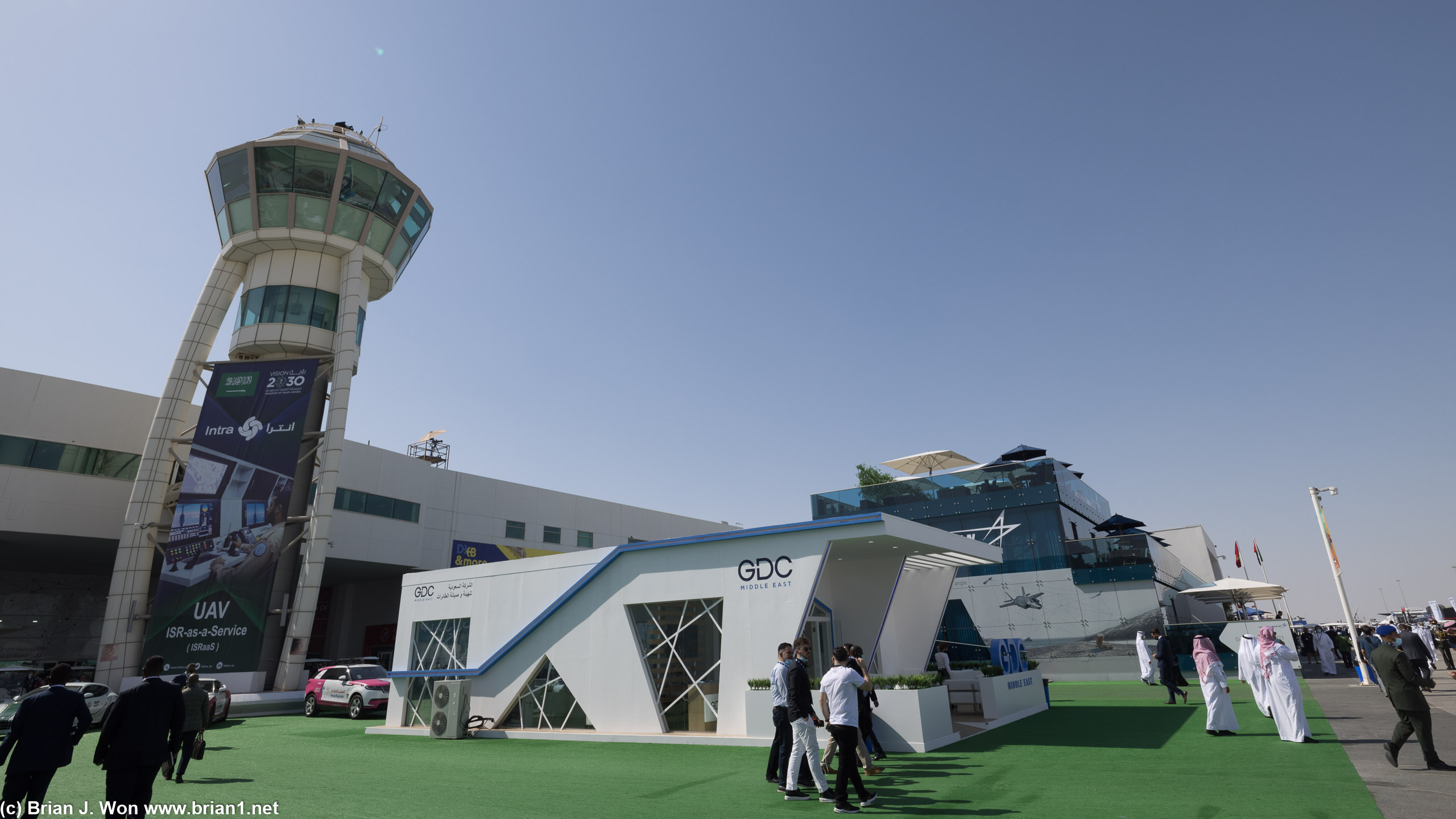 Outdoor display area of the Dubai Airshow.