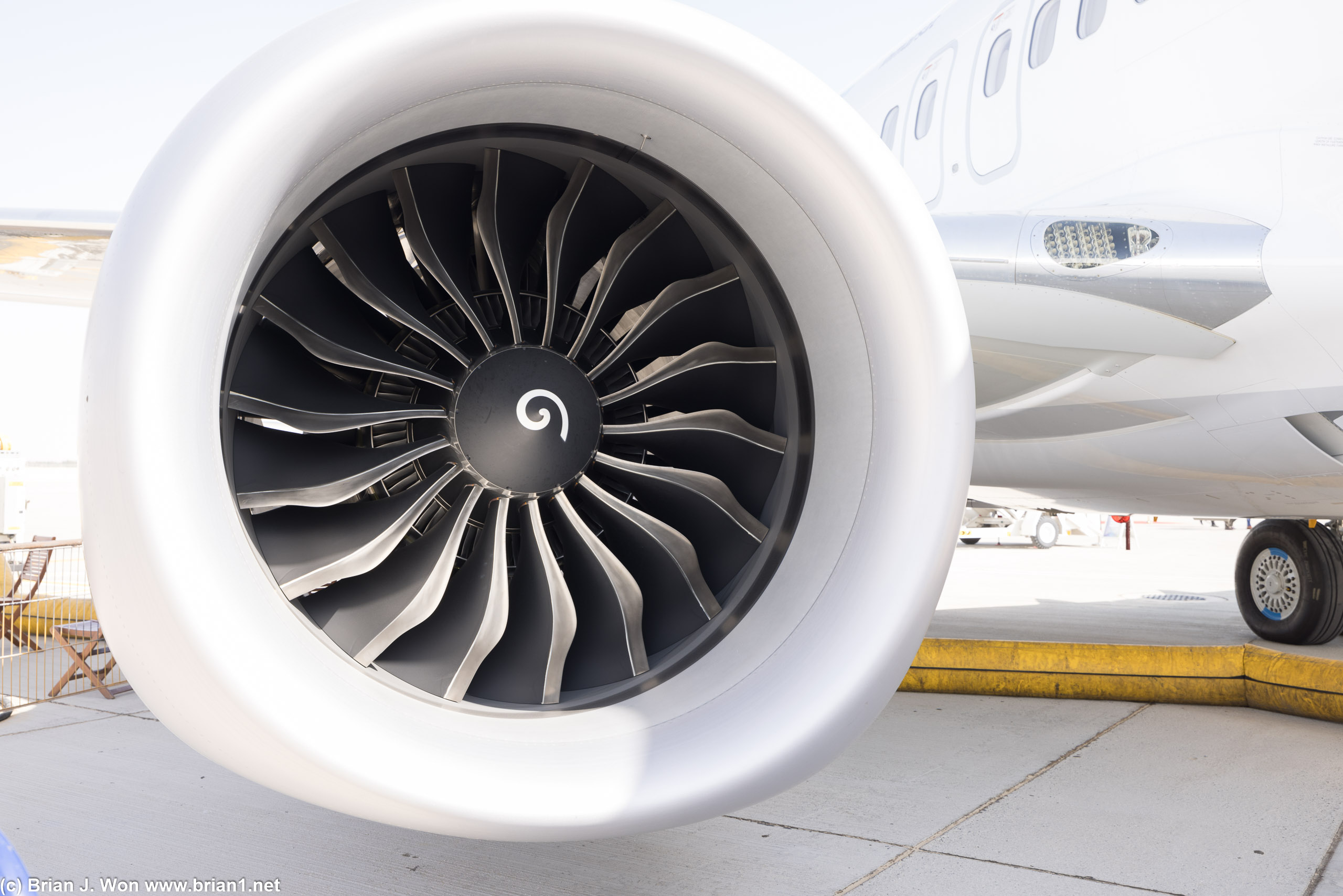 The CFM Leap under the 737 MAX looks tiny compared to some of the other modern engines.