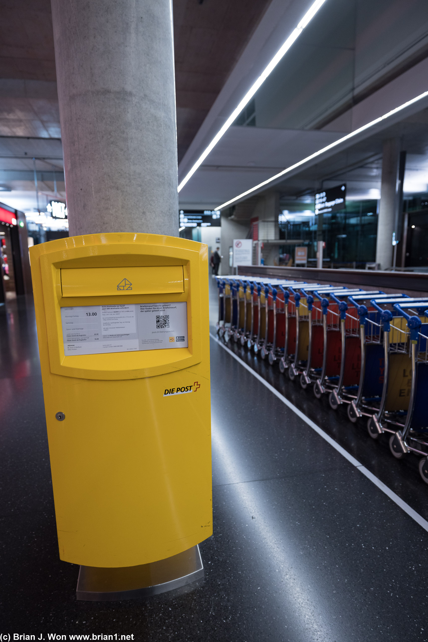 An airside mailbox. Rare sight these days.