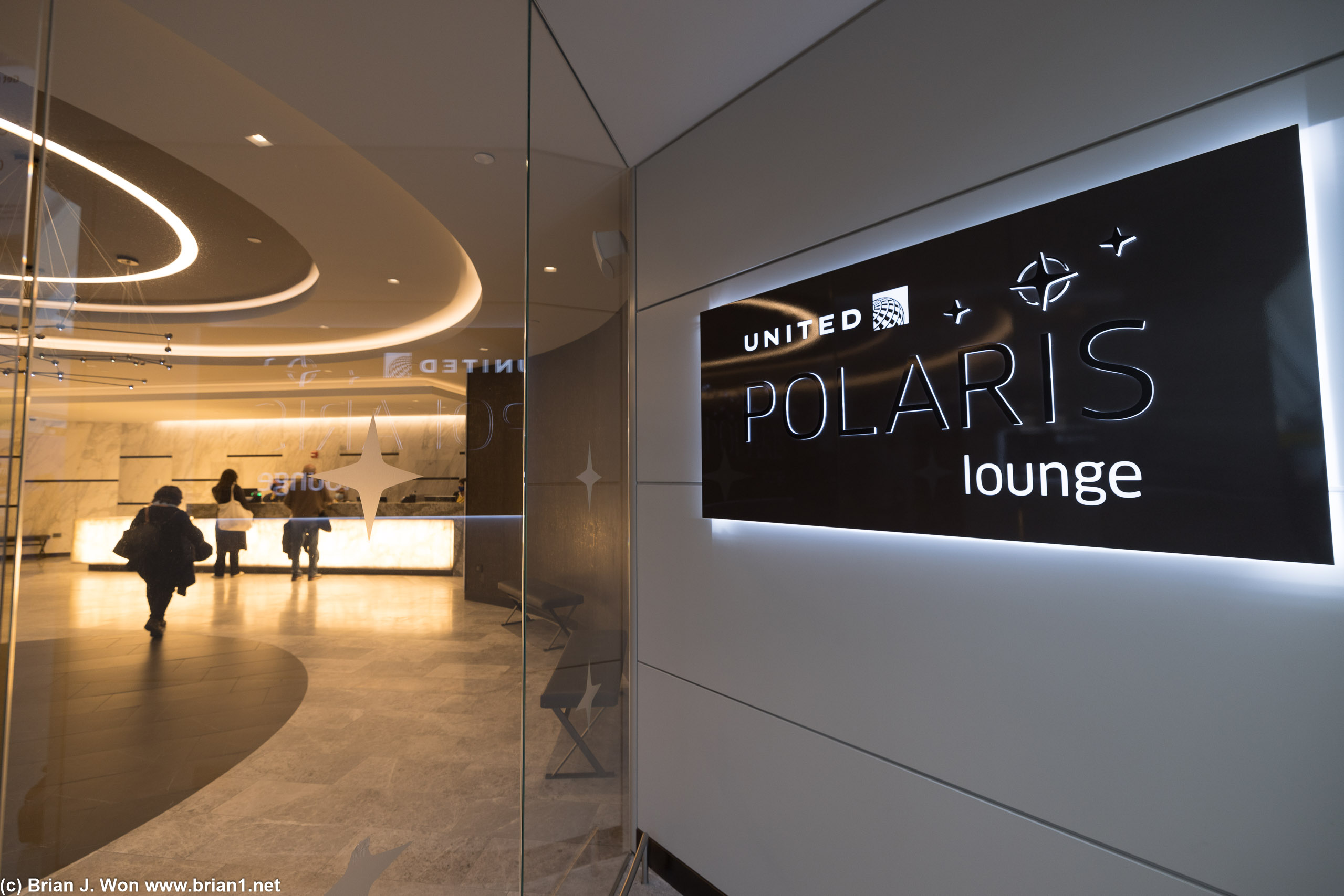 Polaris Lounge at EWR-- just the second day since they'd re-opened!