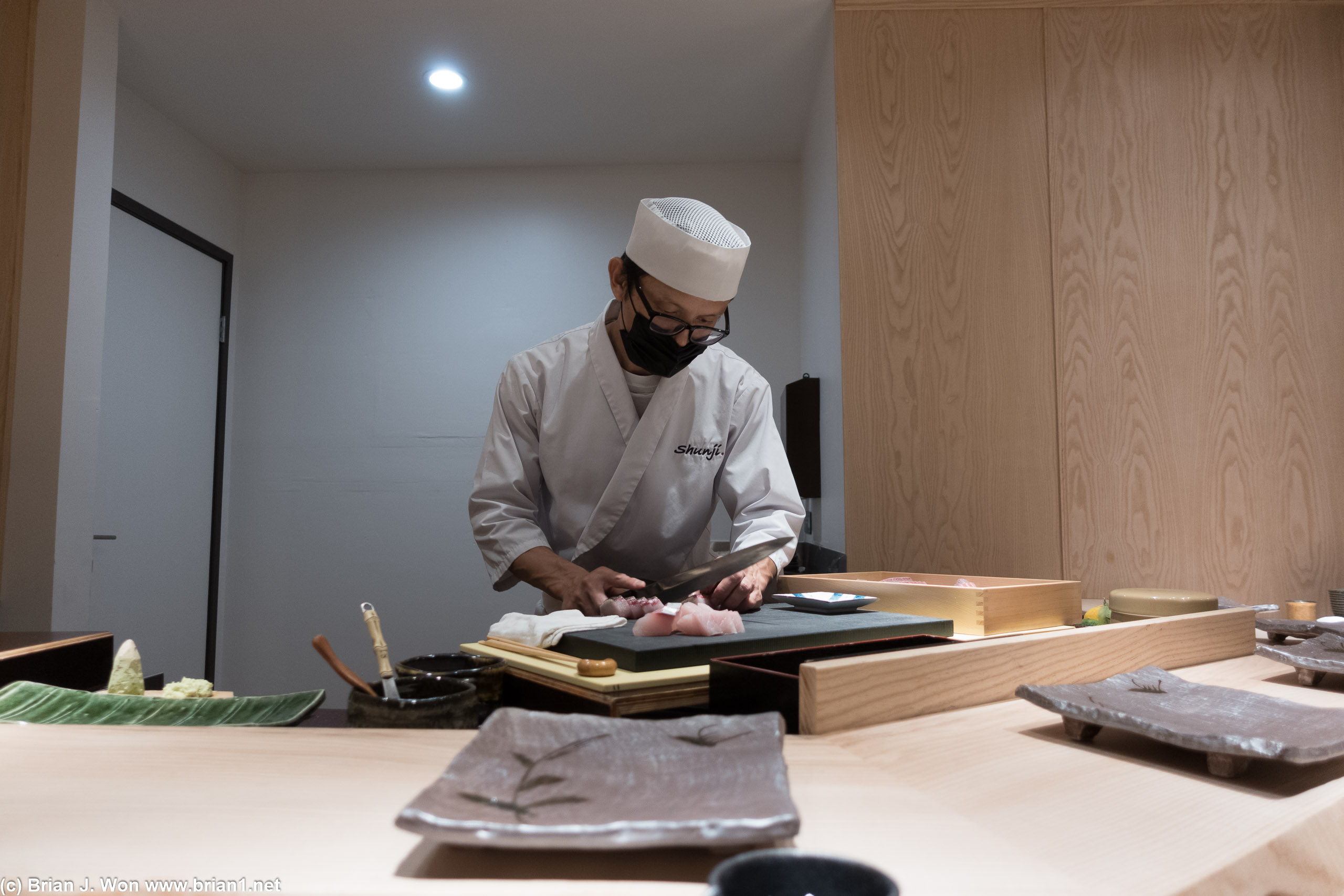 Chef Miki-san at work.