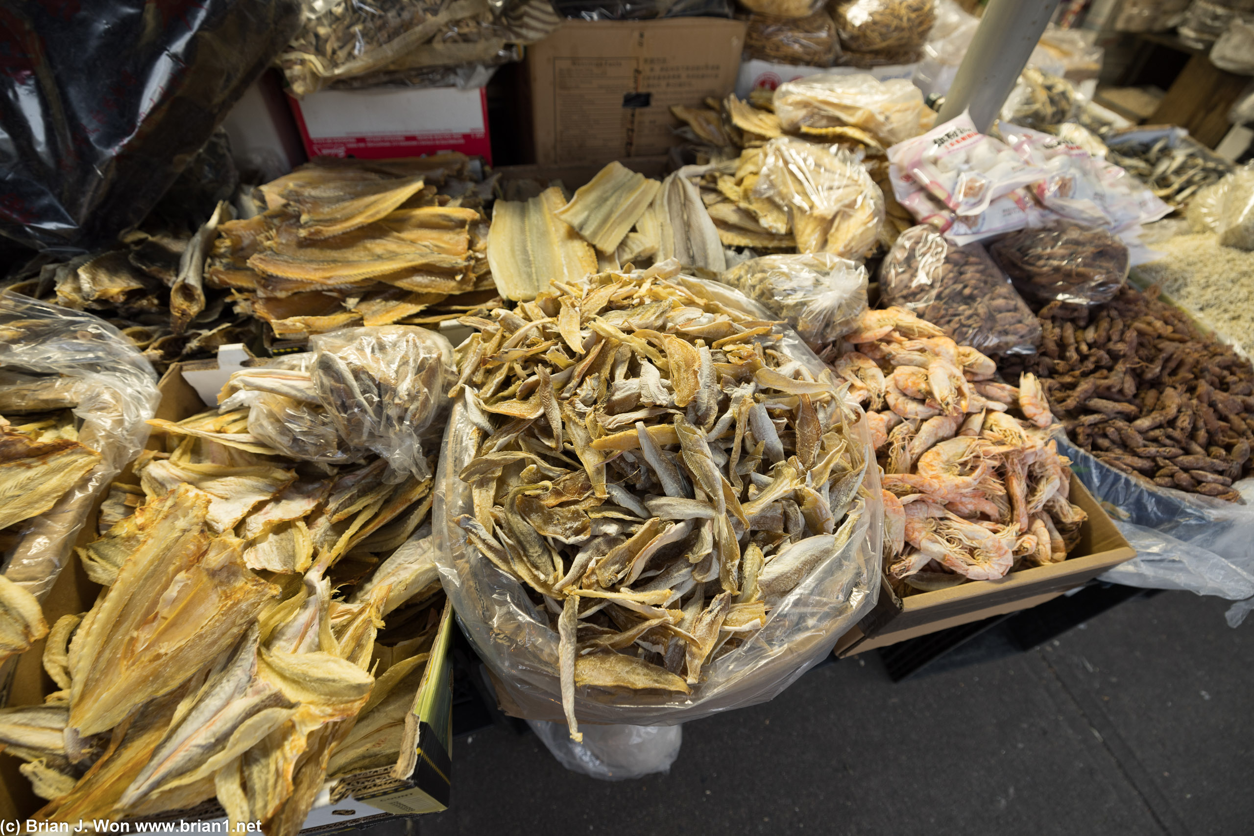 Dried fish in Chinatown.