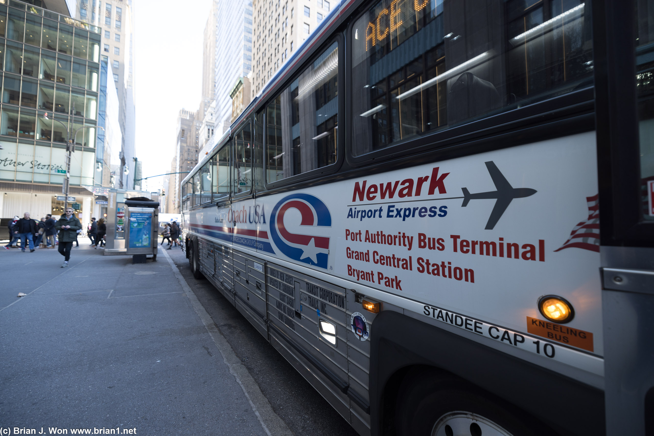 Newark Airport Express bus.