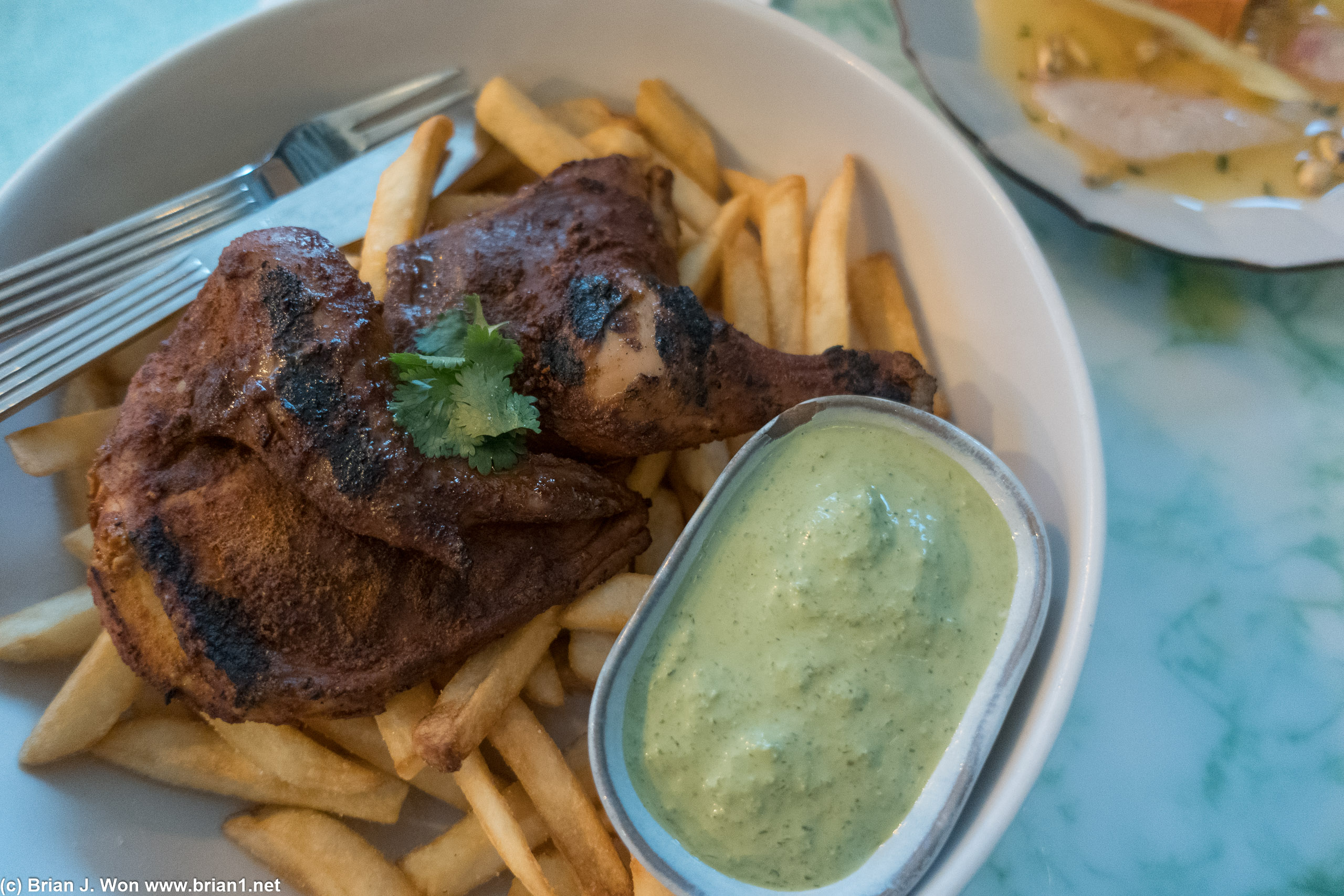 Pollo ala brasa was not very interesting, but at least the fries were perfectly cooked.