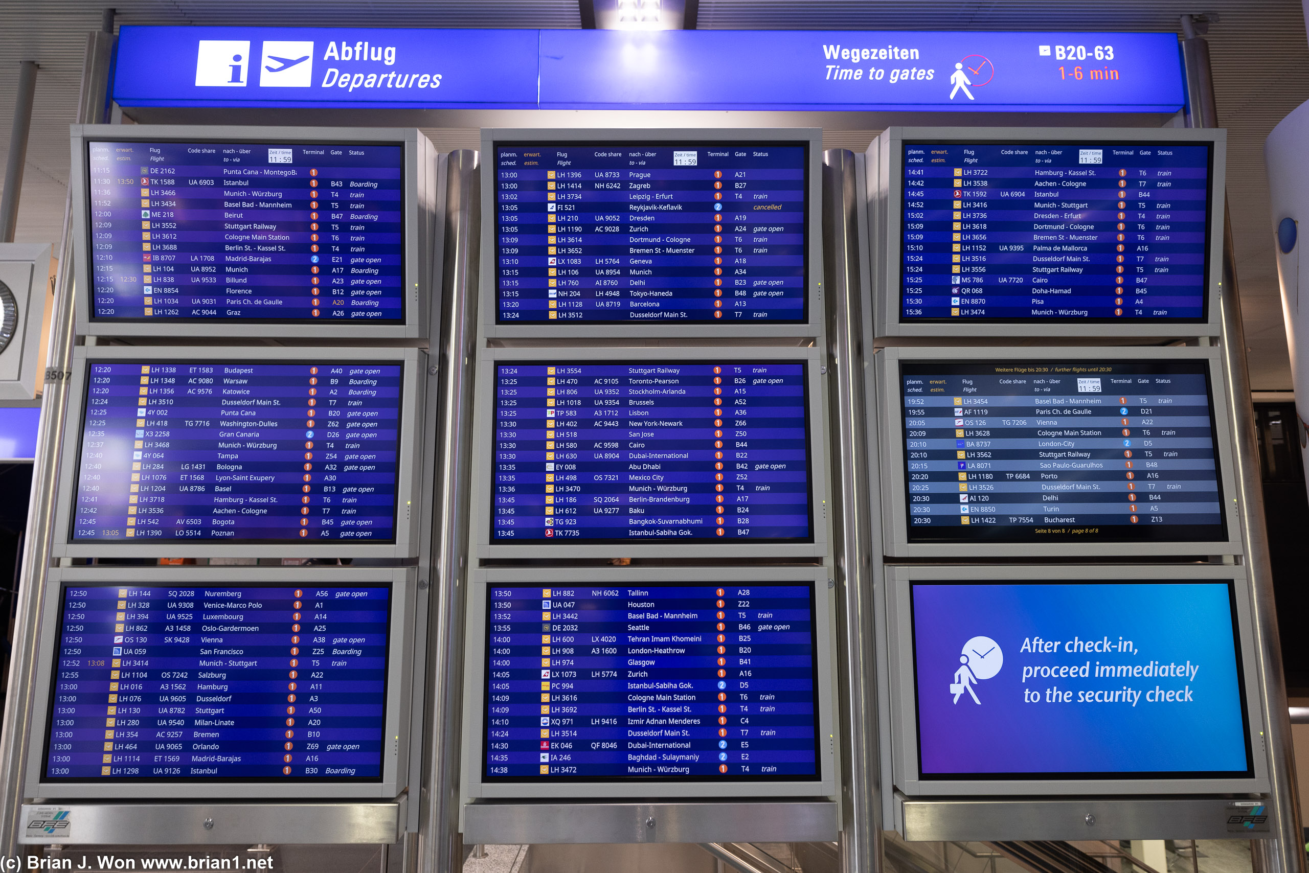 Frankfurt International Airport looks nicely busy.