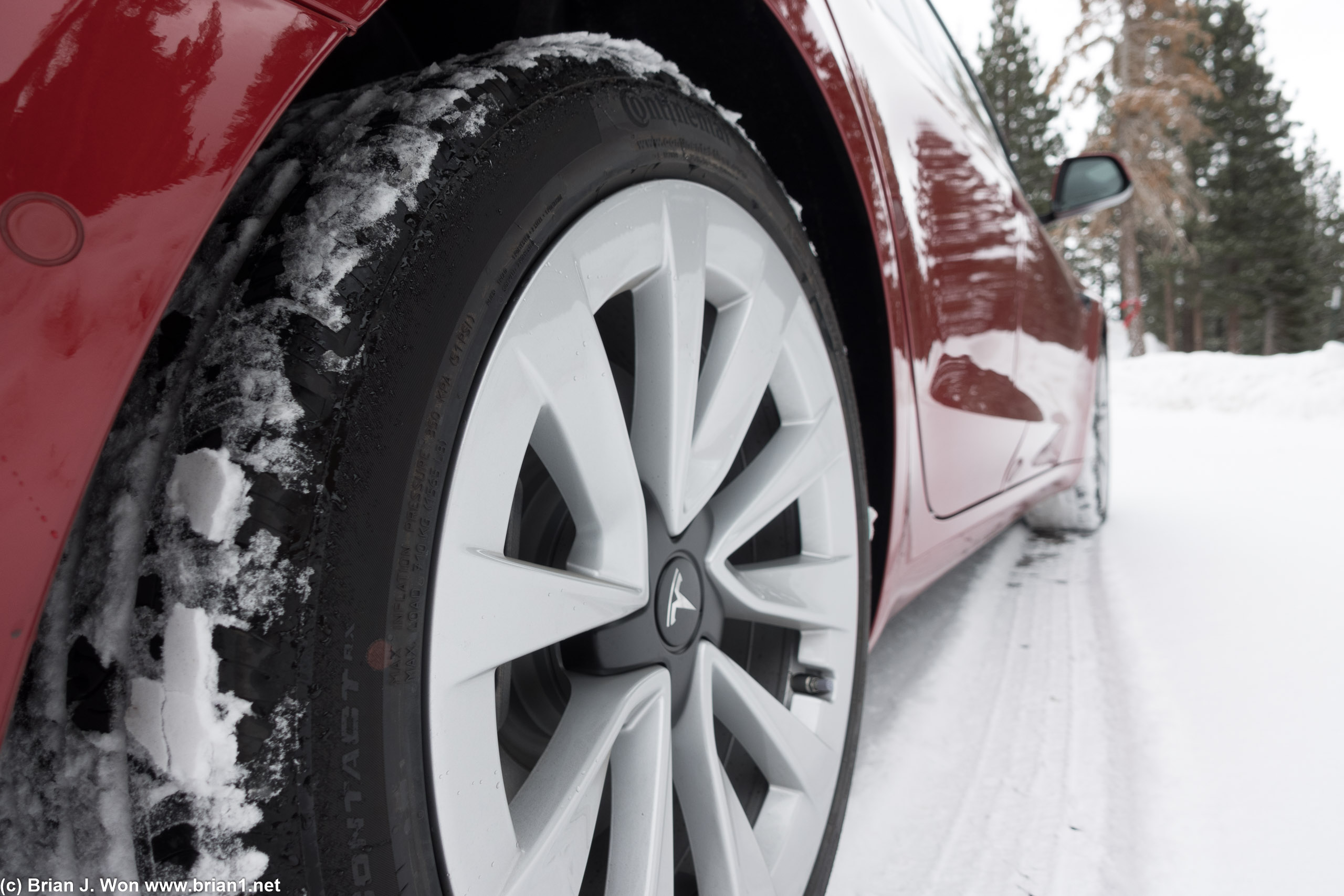 Low rolling resistance tires + AWD = survival.