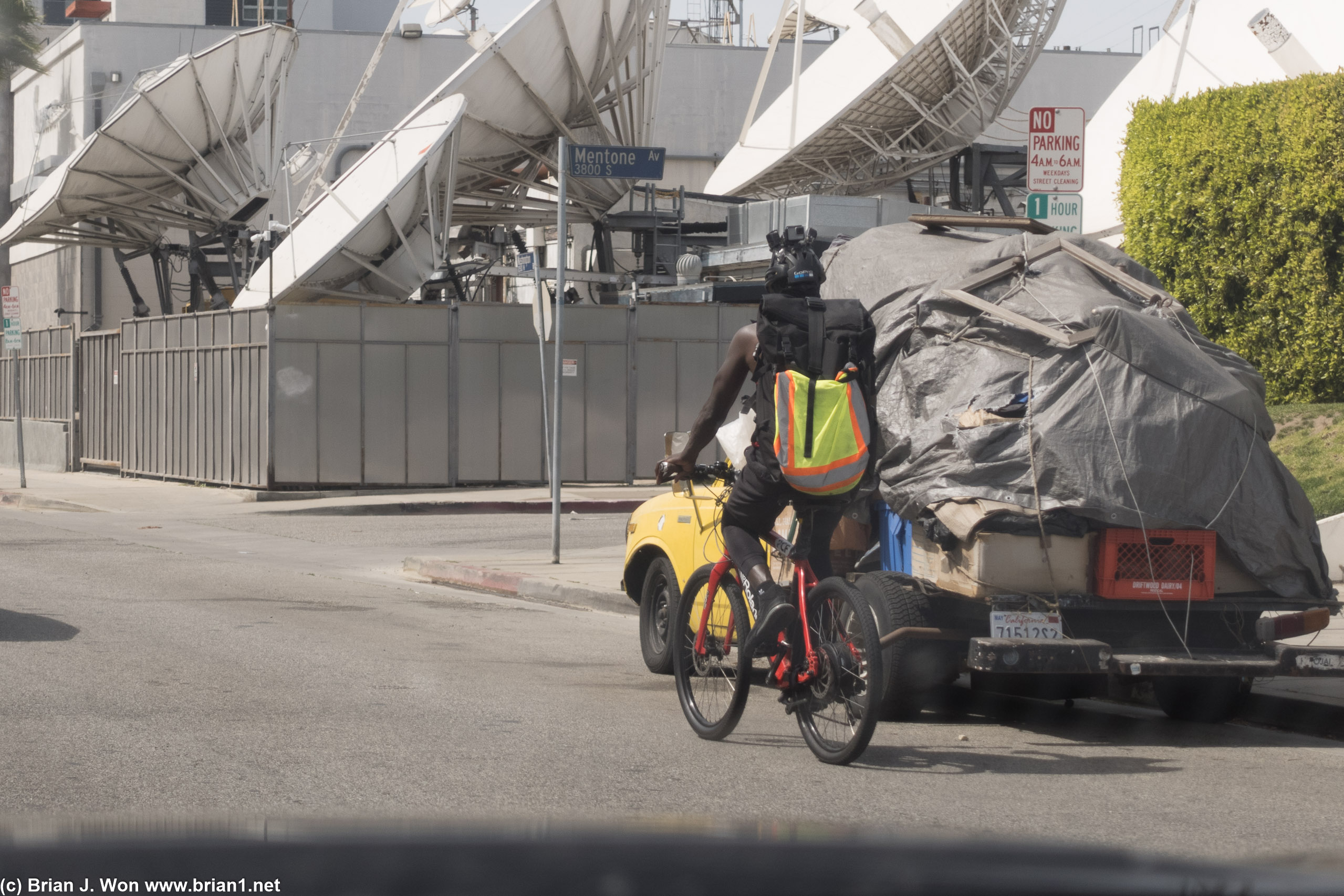 360 degree coverage while riding his e-bike?