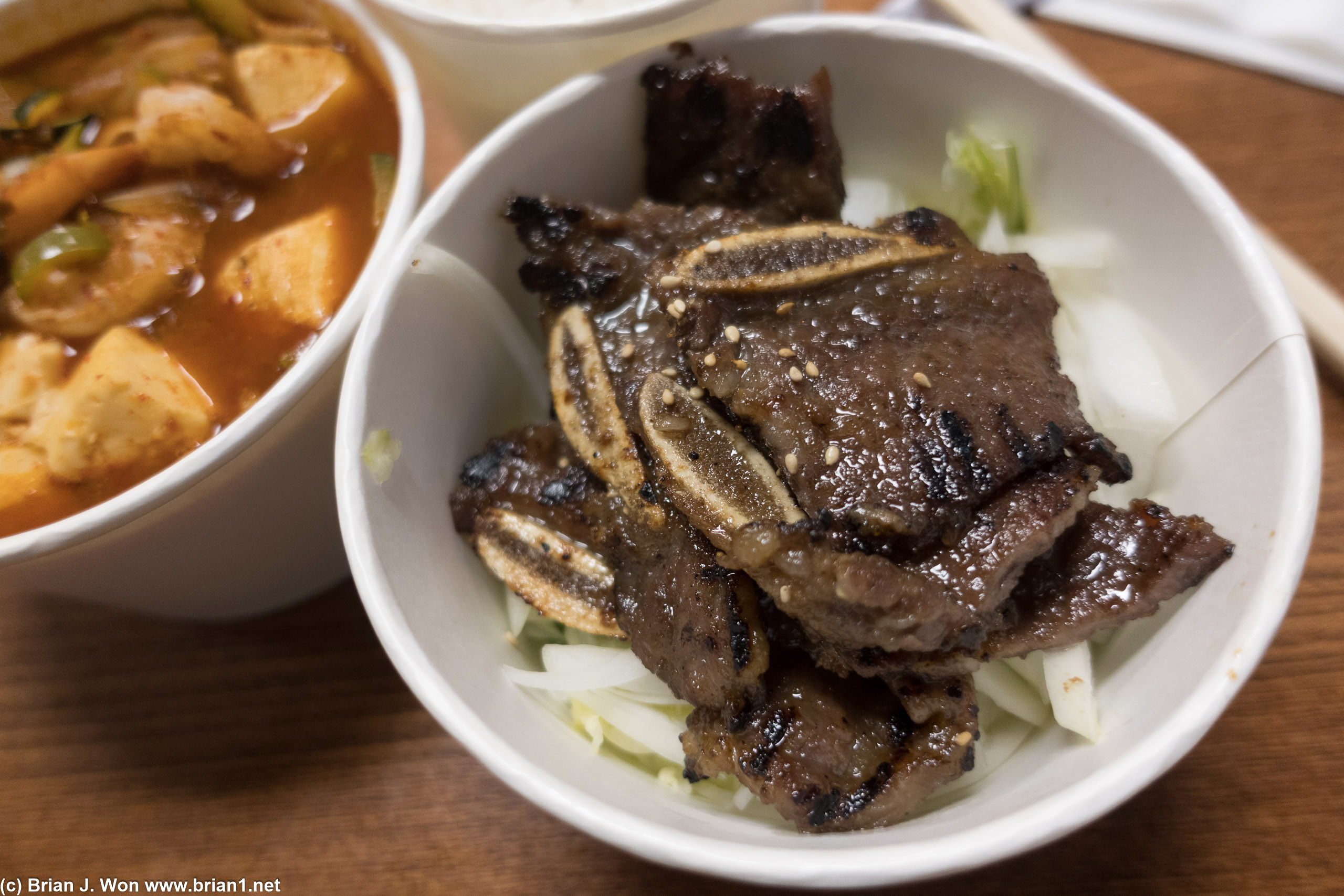 $12 for this much galbi? Eeeesh beef has gotten expensive.
