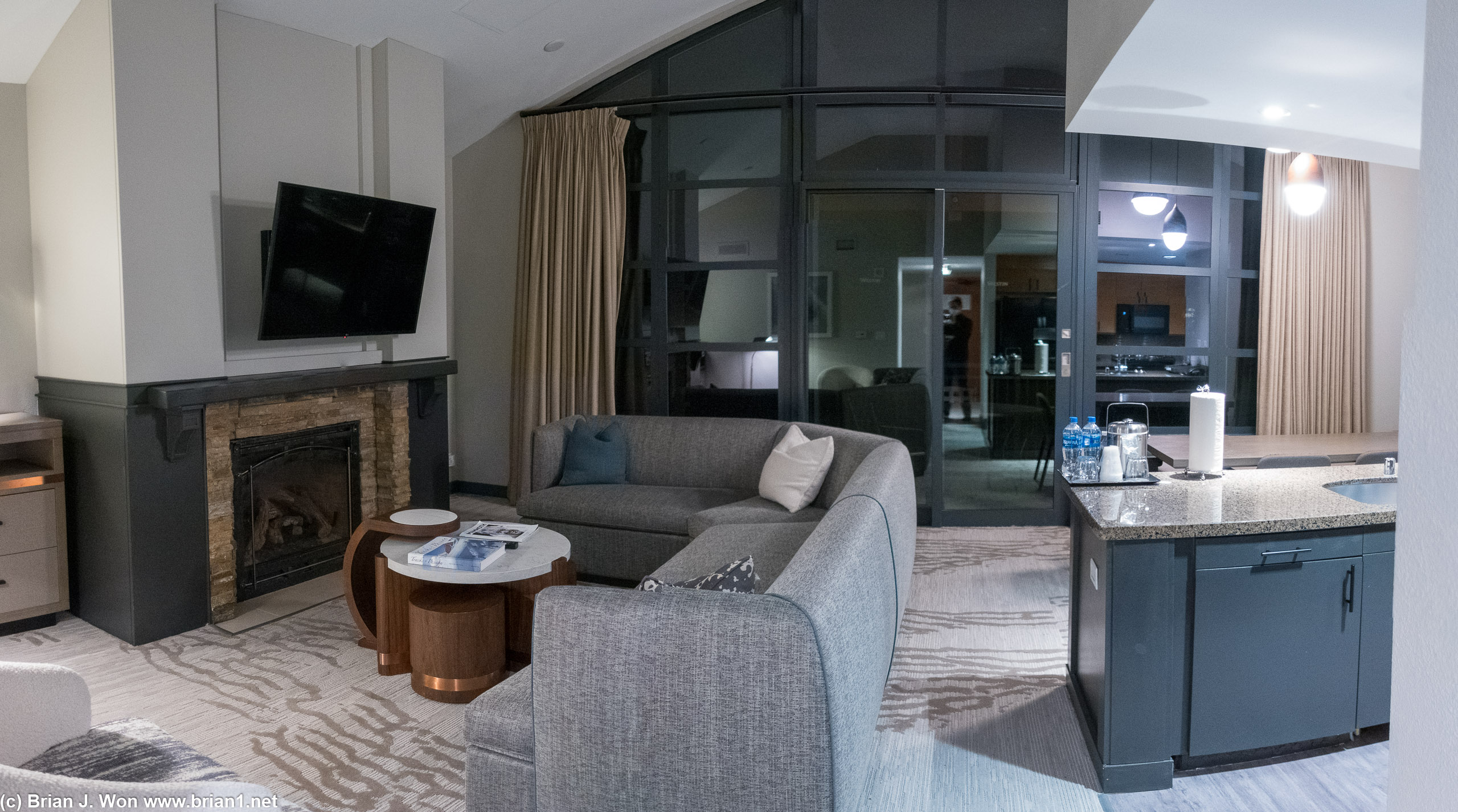 Living room in one of two 2-bedroom penthouse suites at the Westin Monache.