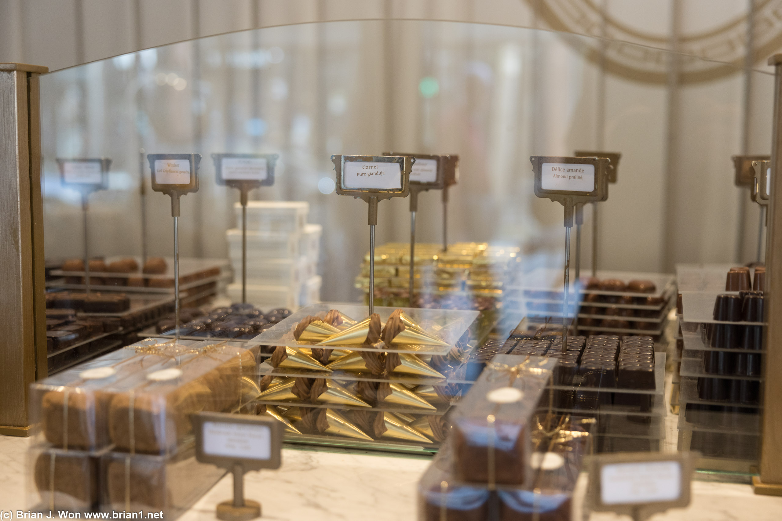 Mary Chocolaterie's selection of chocolates.