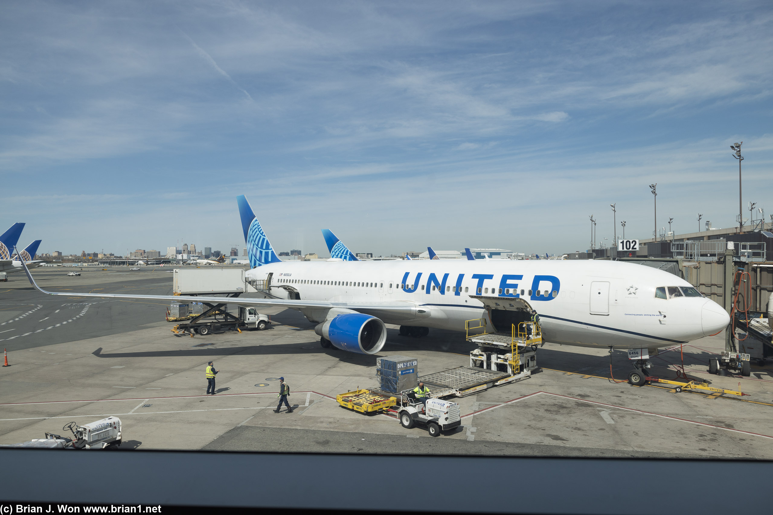 United always has 767-300's parked at this gate.