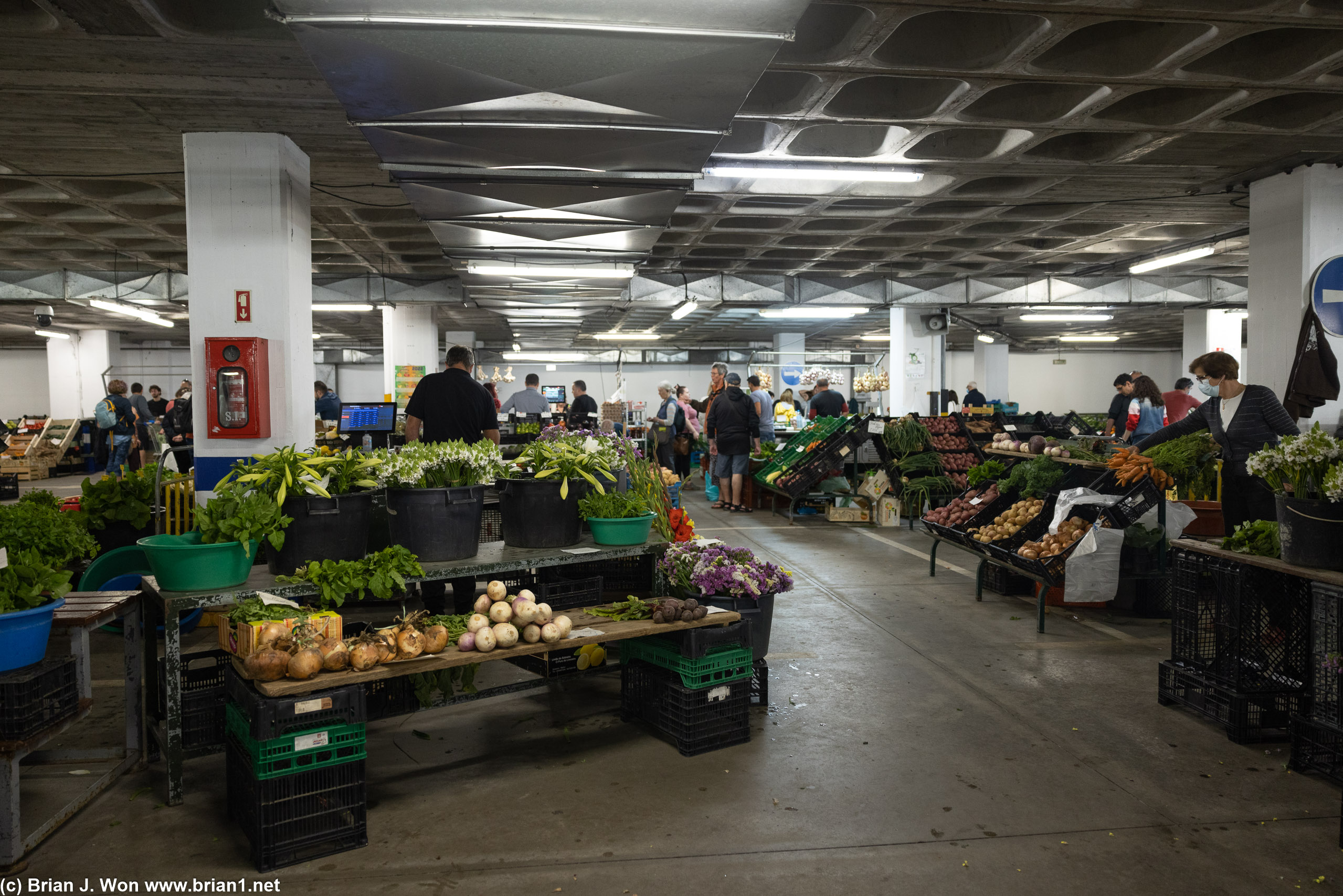 Did not expect a farmers' market to be in a parking garage.