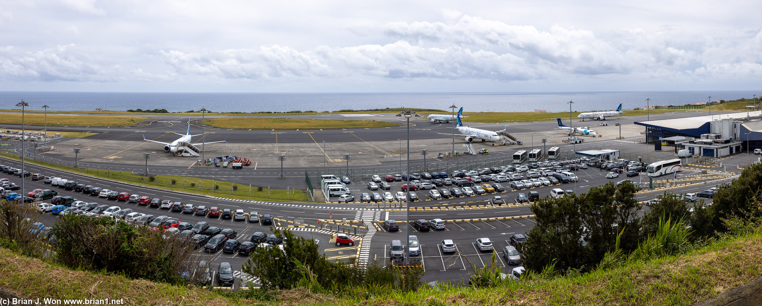 Great view of a busy airport.