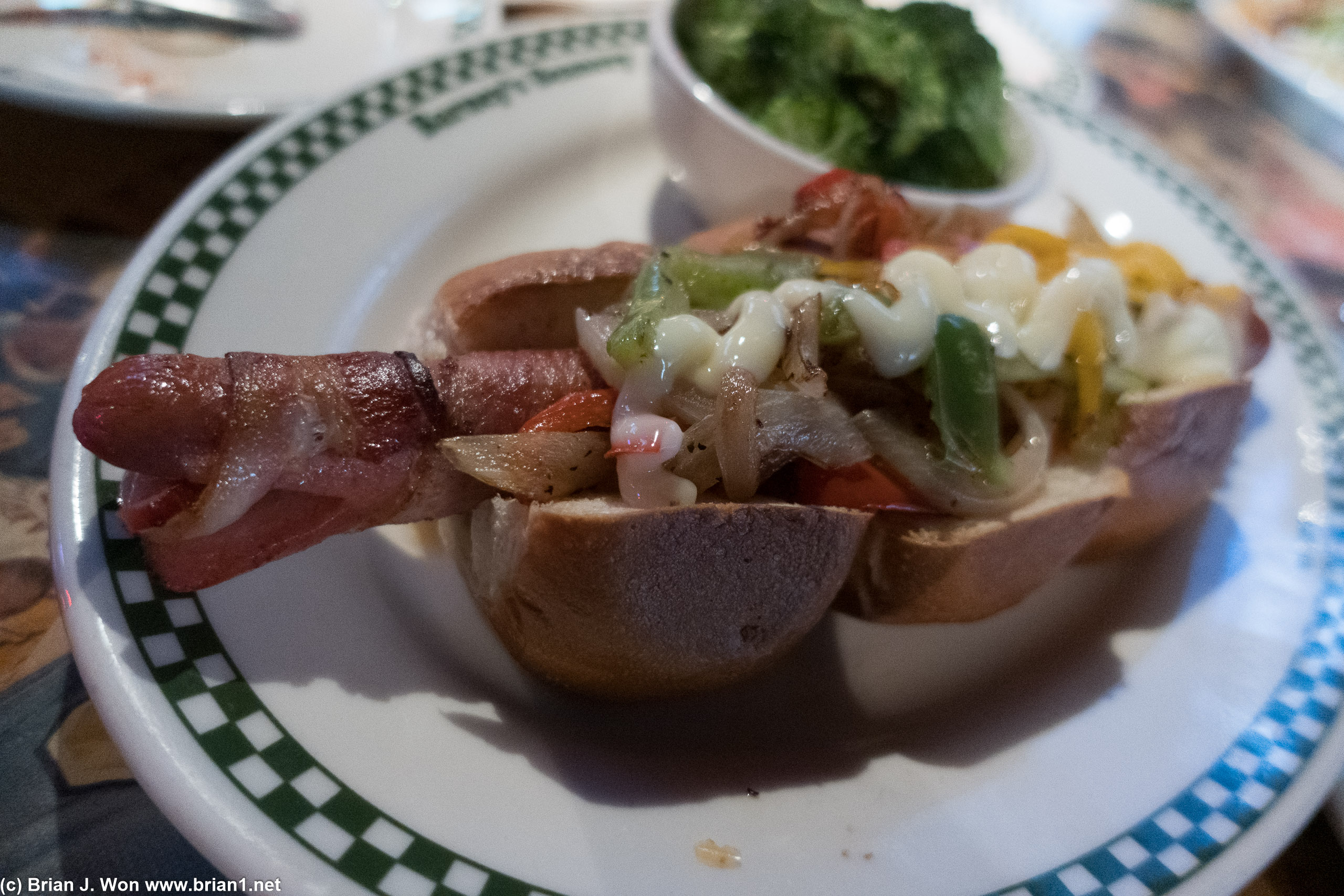 Hot dog at Barney's Beanery.
