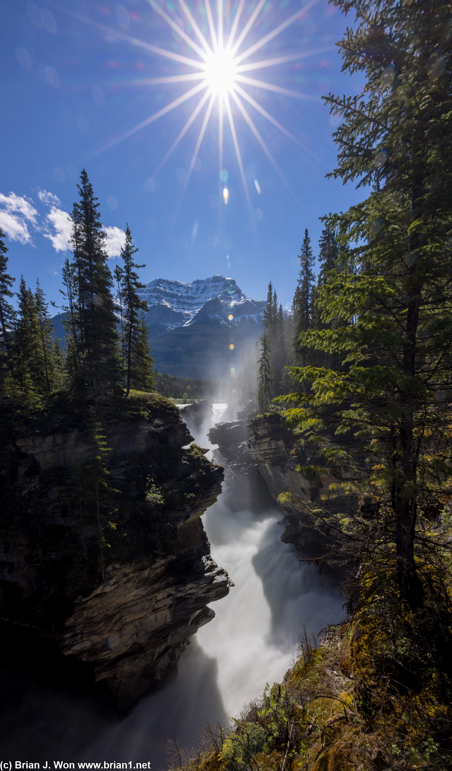 Playing with long exposures for Athabasca Falls.