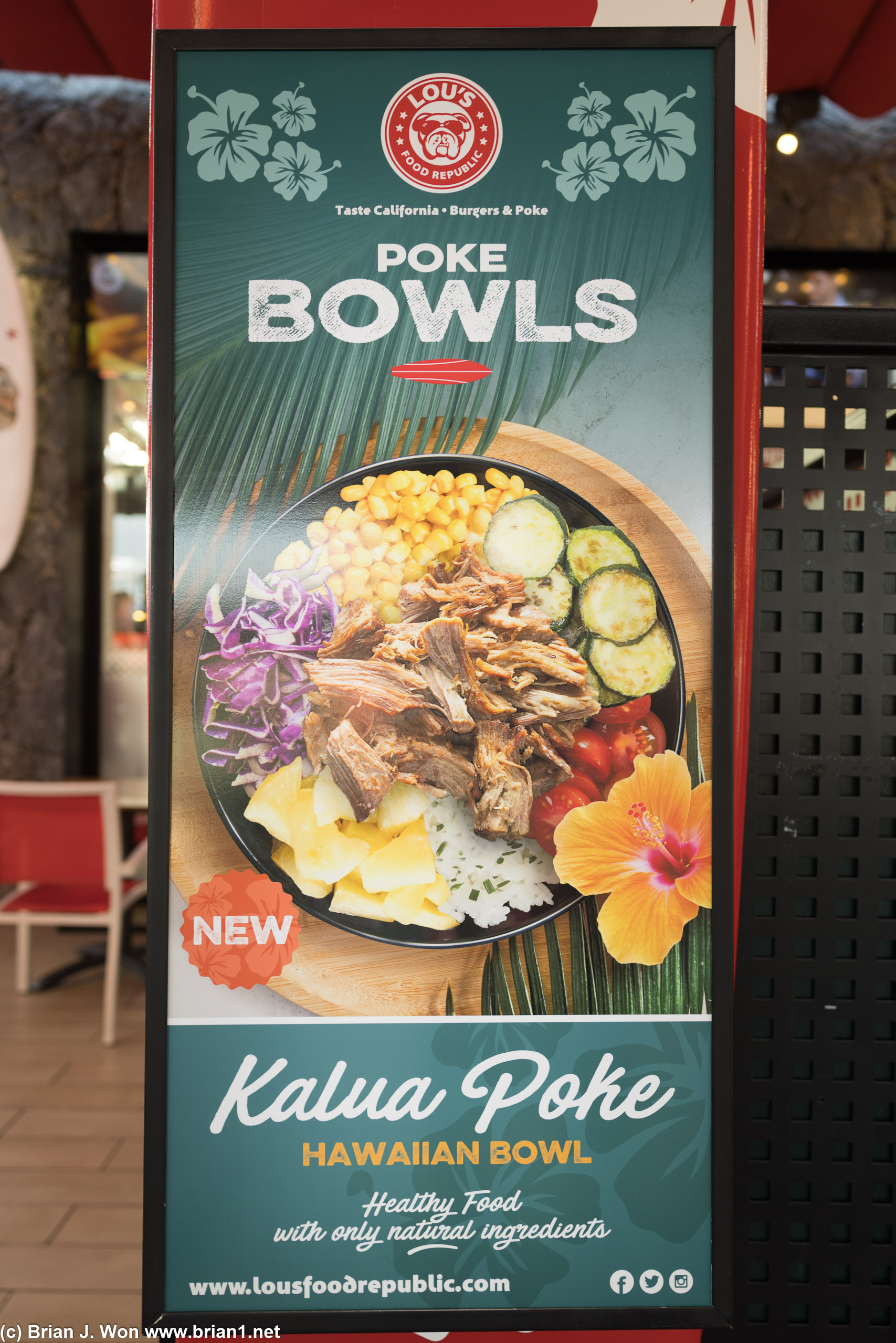 A poke bowl with cooked pork and not raw fish is not a poke bowl.