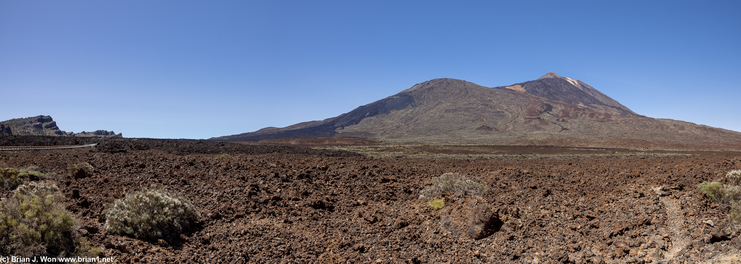 Nearly barren volcanic landscapes.