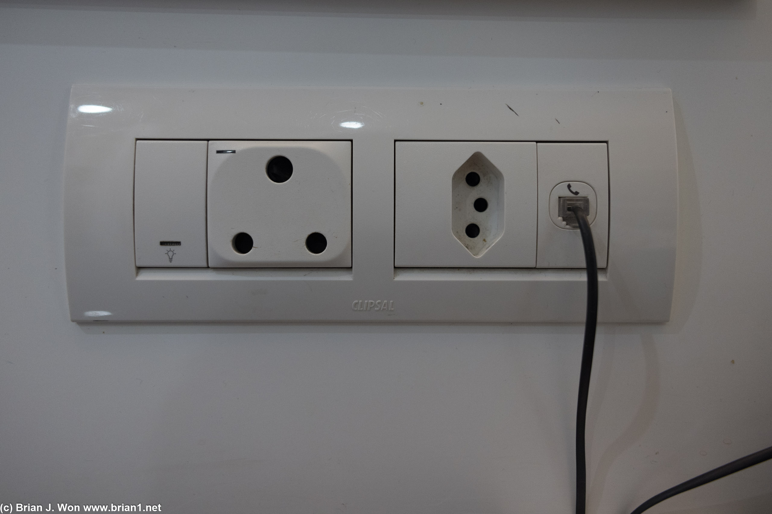 Surprised to see both South Africa and EU power plugs. The condition of the room is just okay.