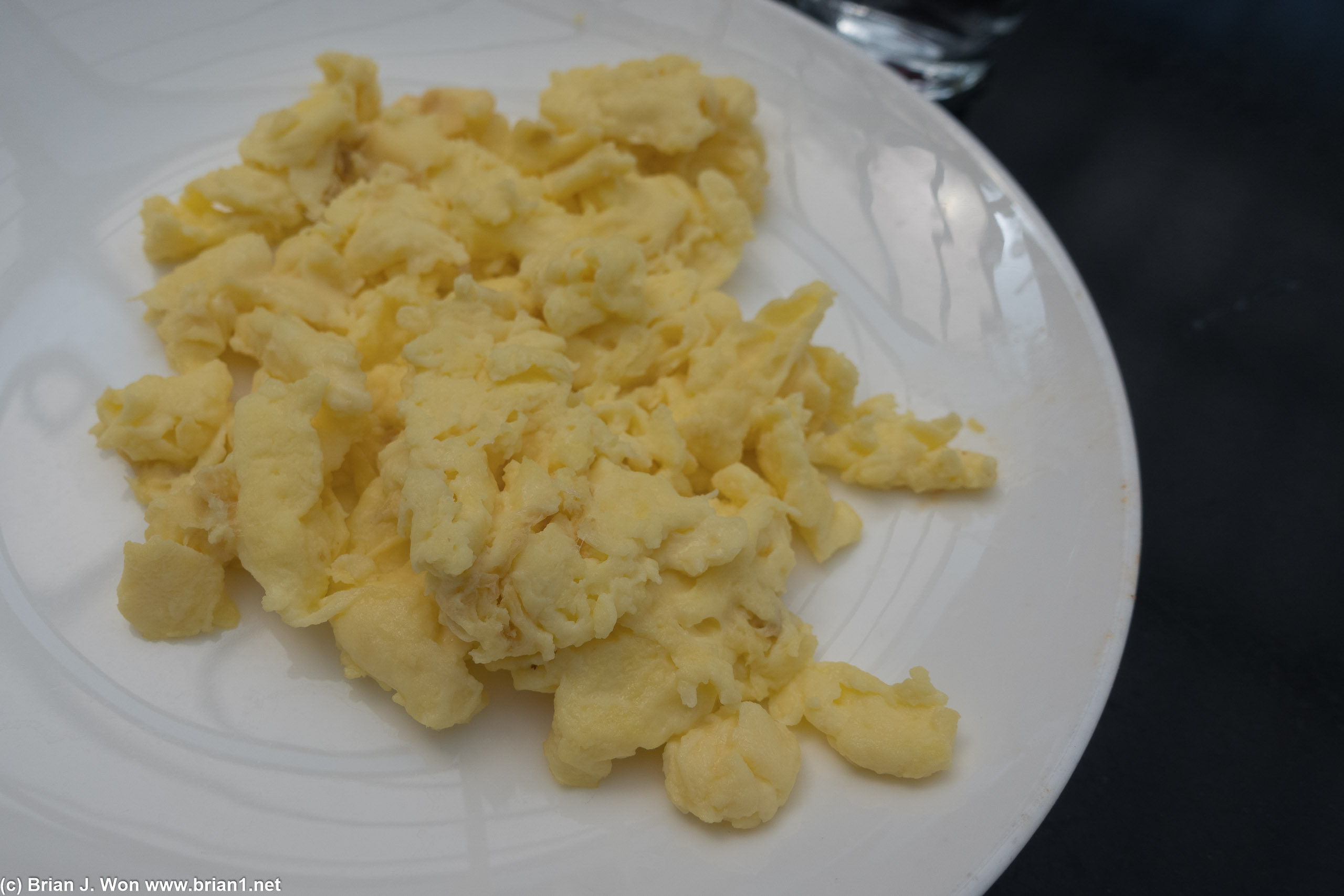 Scrambled eggs. Not sure these three items were worth $54 total ($29 after F&B credit).