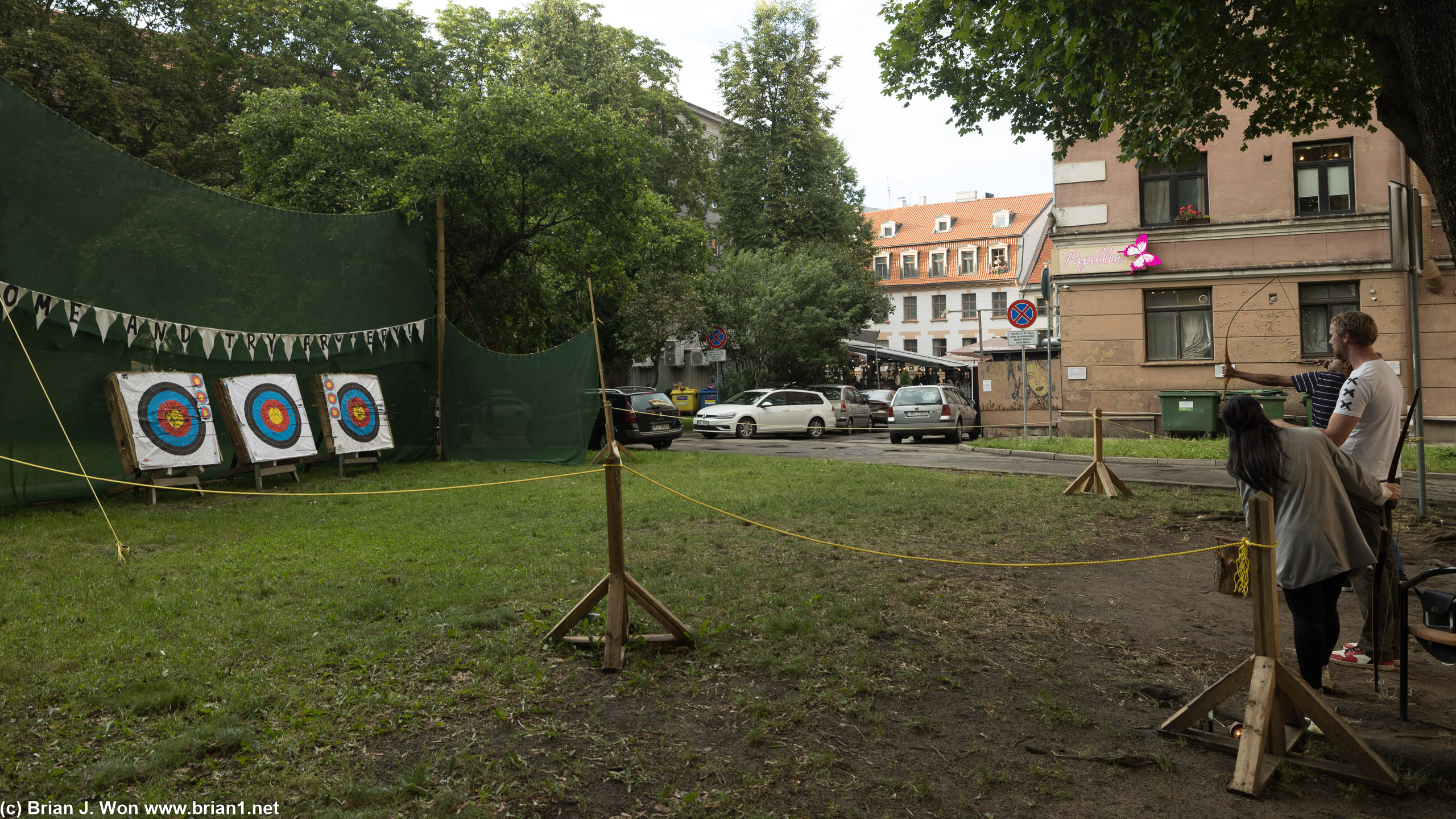 Archery range in Old Town Riga.