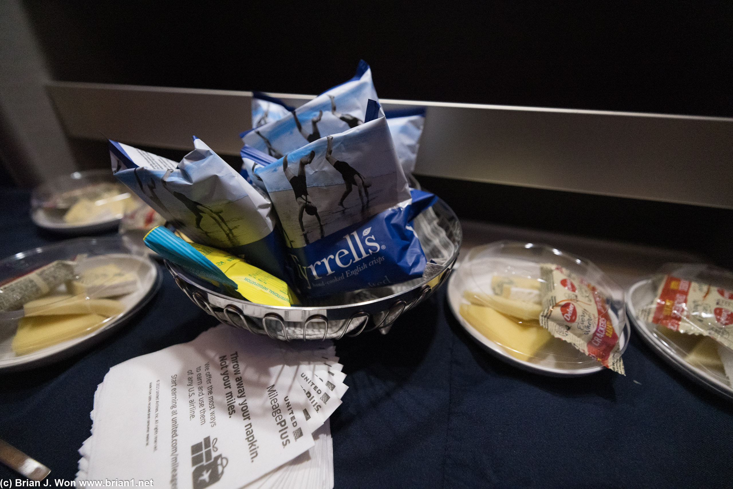Mid-flight snacks.