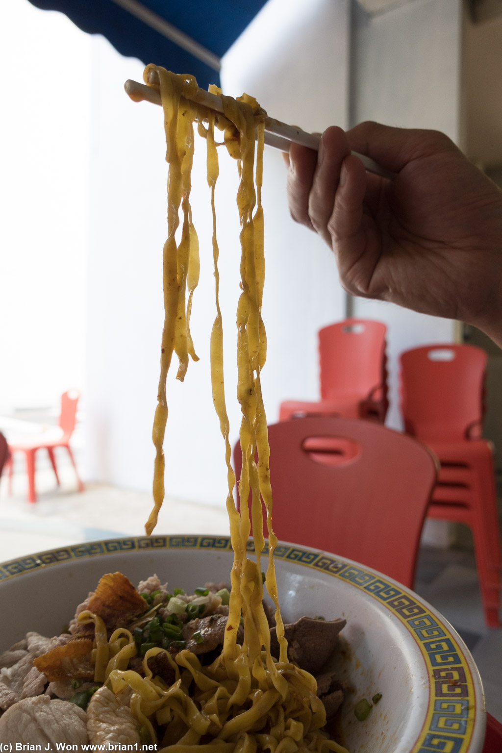 Long noodles.