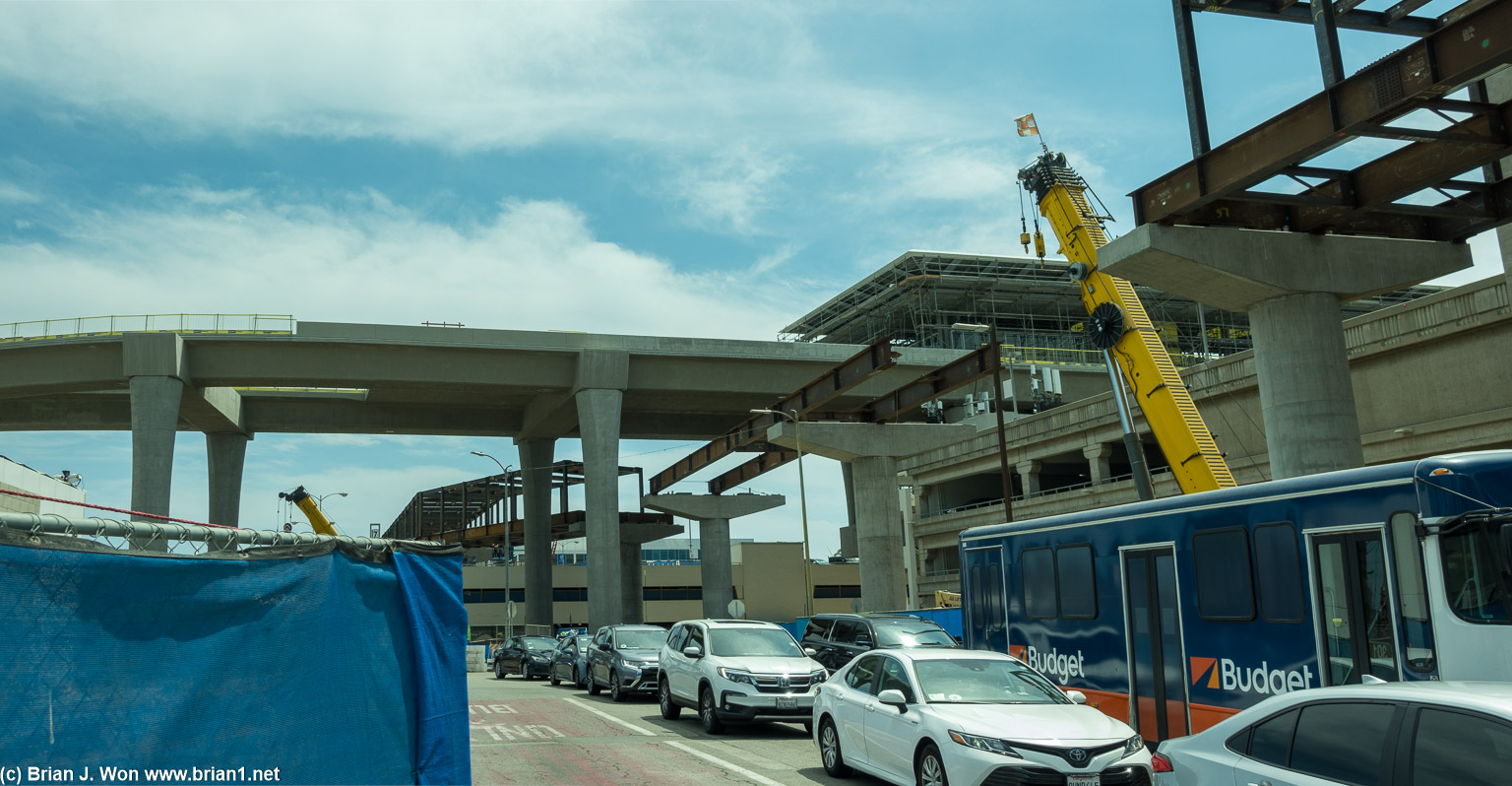 Automated people mover (APM) under construction at LAX.