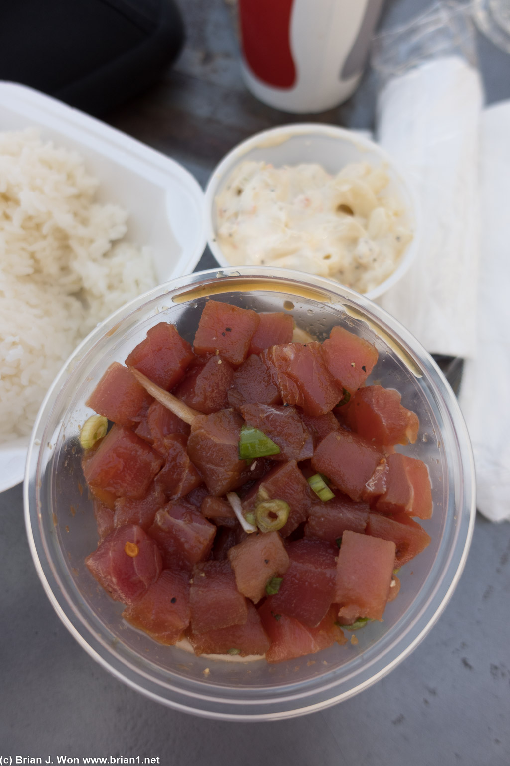 Shoyu ahi poke was gross. Tasted mostly of soy sauce and not much else.