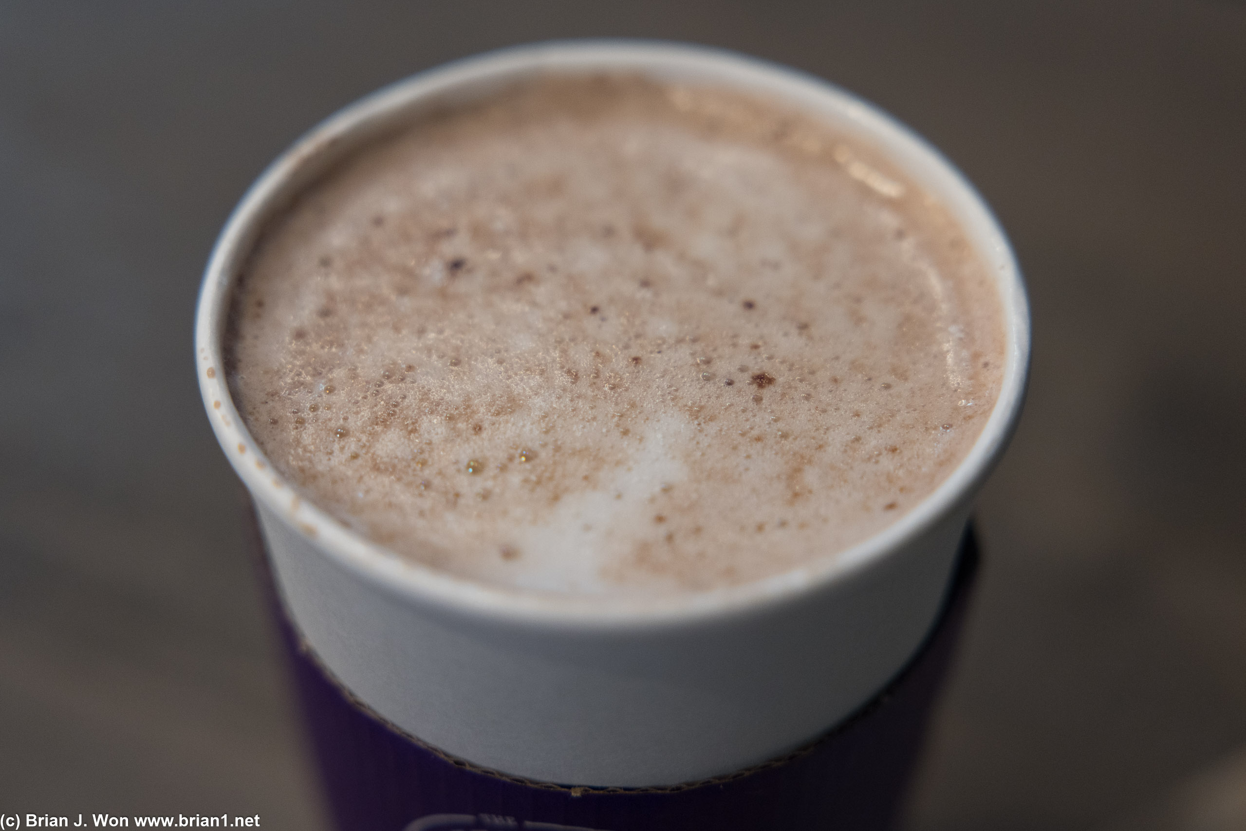 Hot chocolate at 6:00am.